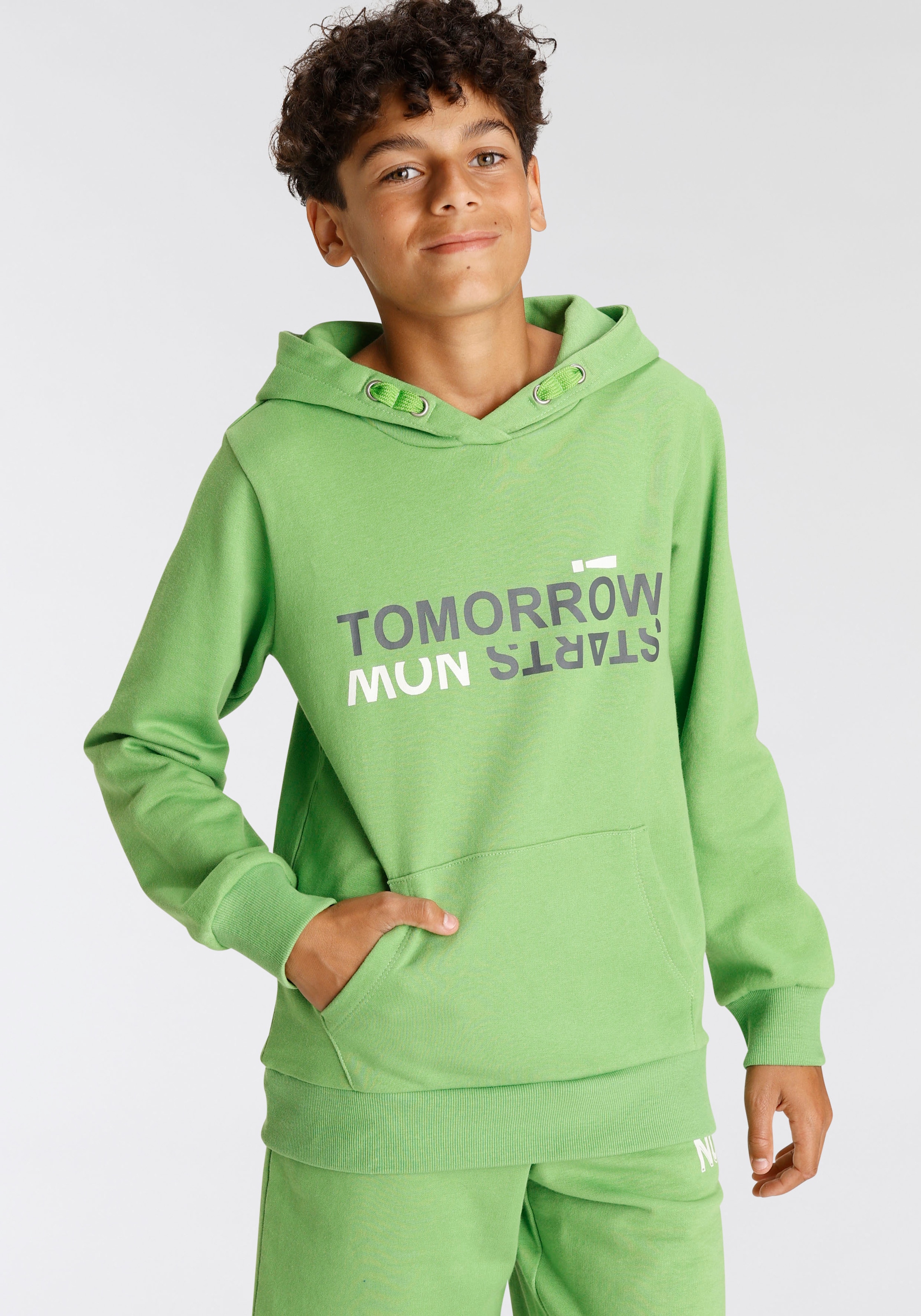 STARTS online KIDSWORLD kaufen Spruch »TOMORROW Kapuzensweatshirt NOW!«,