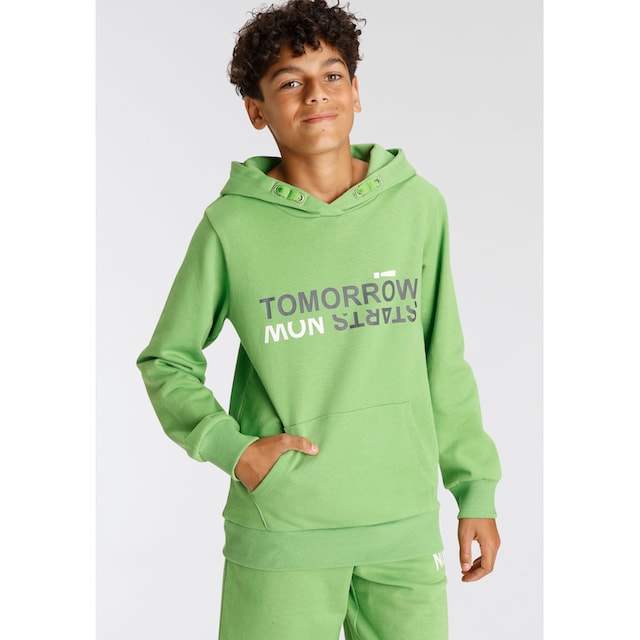 KIDSWORLD Kapuzensweatshirt »TOMORROW STARTS NOW!«, Spruch online kaufen