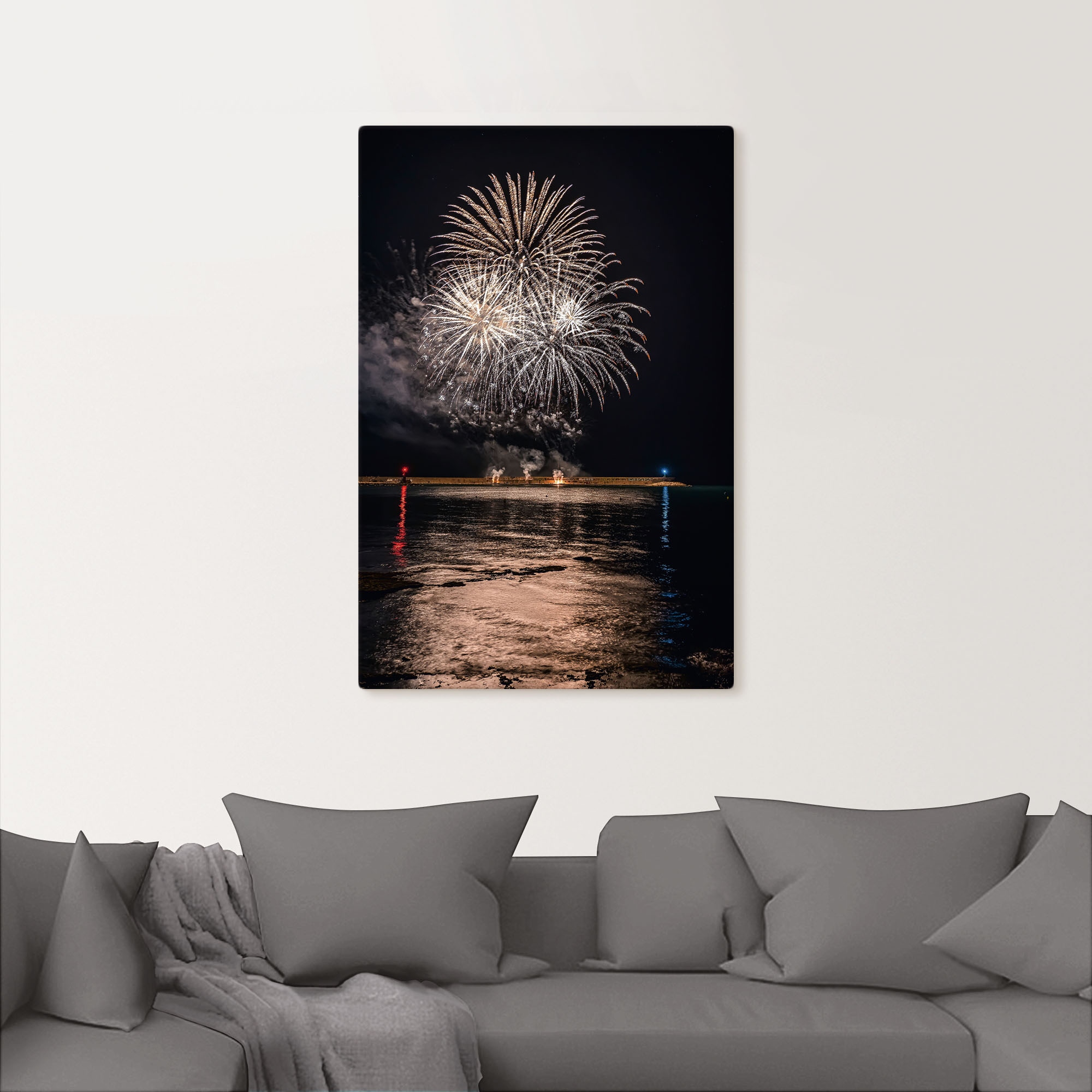 Artland Wandbild »Feuerwerk (1 als Wandaufkleber St.), Leinwandbild, in Alubild, versch. Meer«, Größen kaufen Himmelsbilder, oder Raten Poster am auf