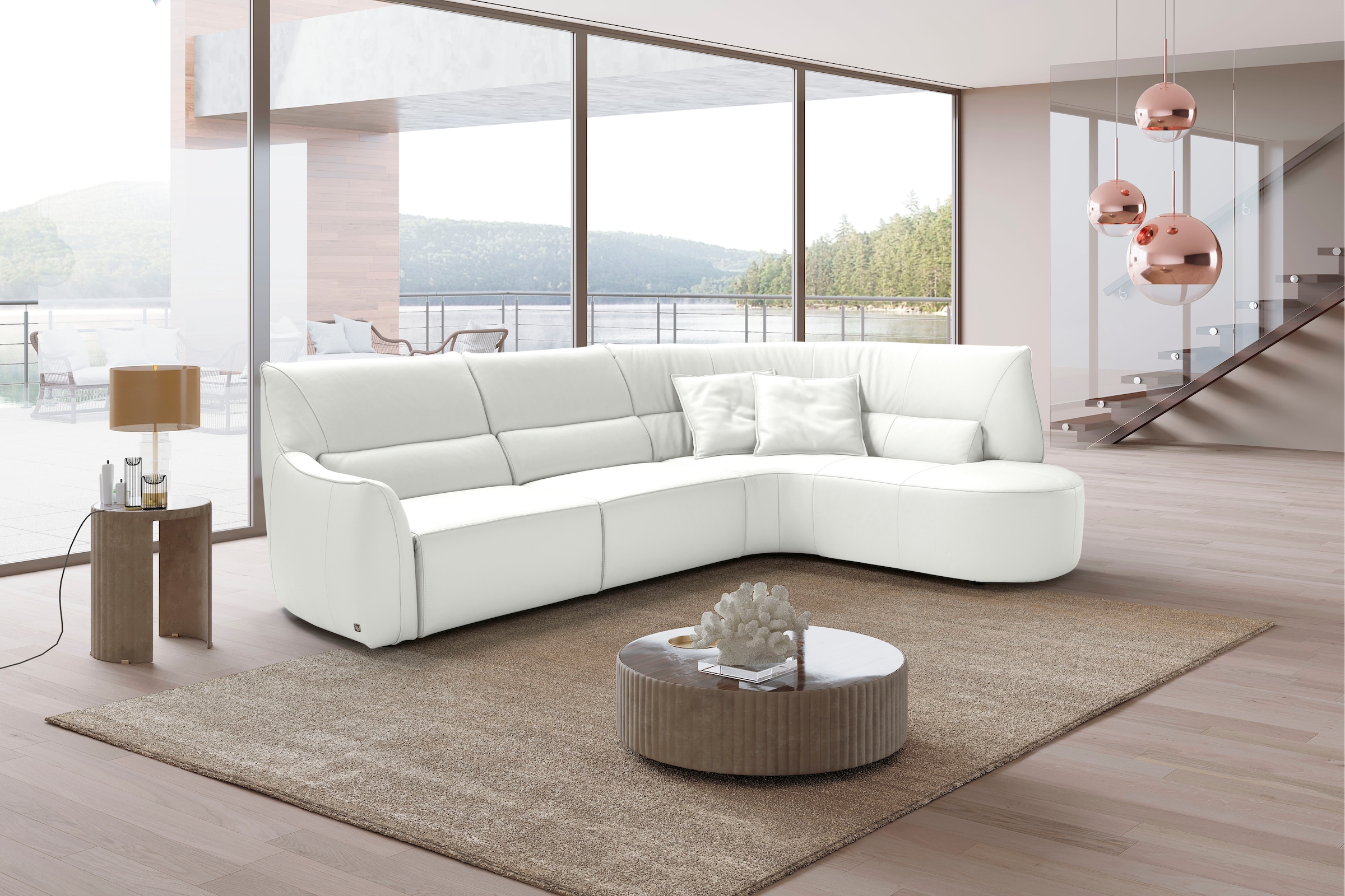 Egoitaliano Ecksofa »Puffy, extravagant & edel, Retro Designsofa, hoher Sit günstig online kaufen