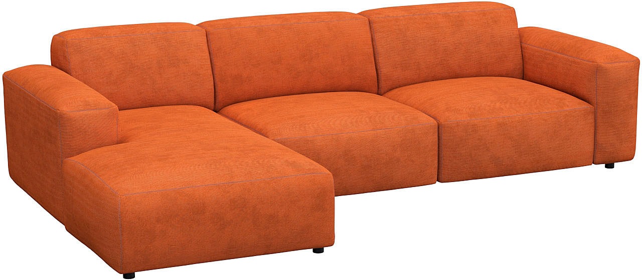 FLEXLUX Ecksofa »Lucera bequem und komfortabel durch hochwertigen Sitzaufbau, L.Form«, modern & anschmiegsam, Kaltschaum, Stahl-Wellenunterfederung