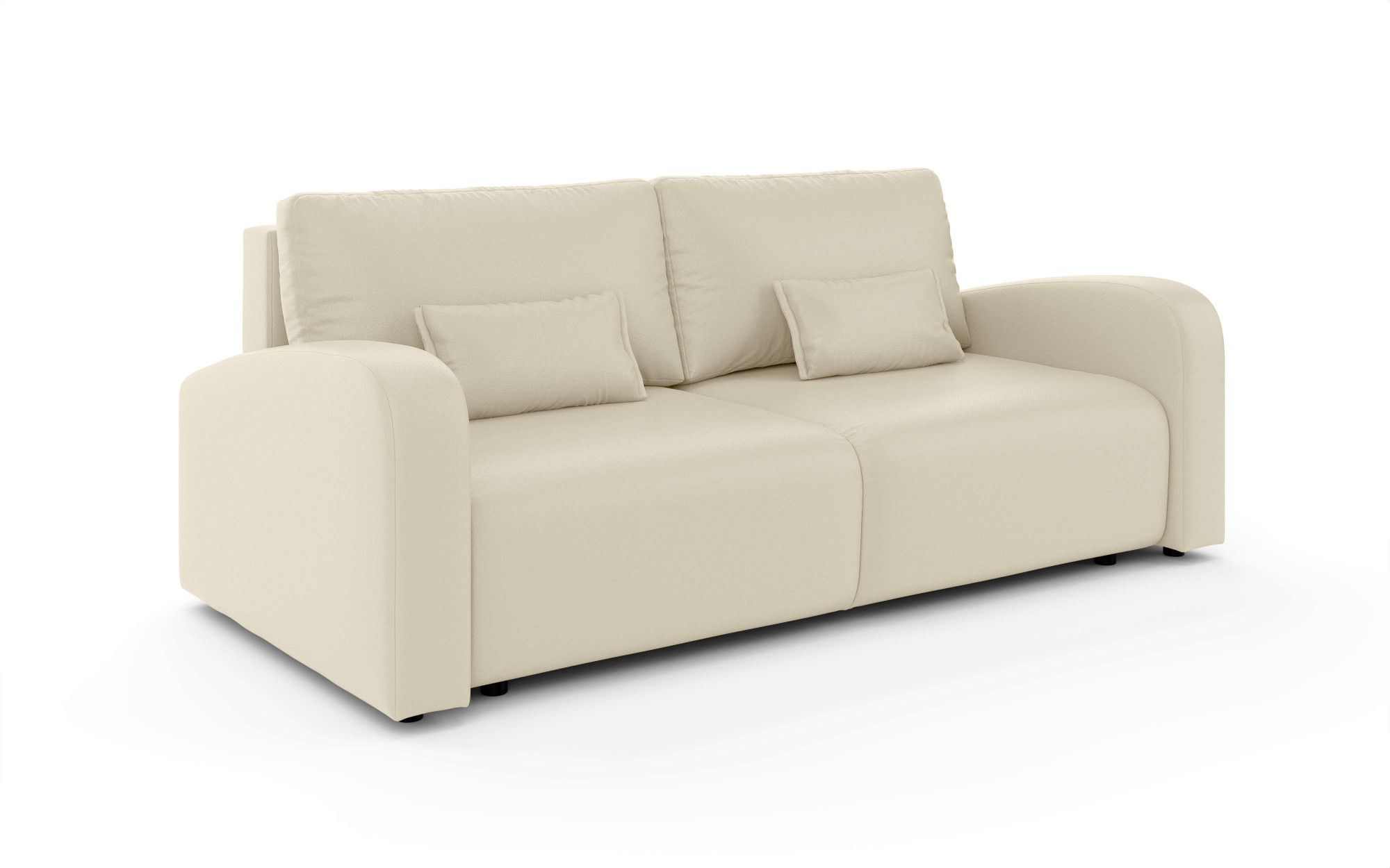 INOSIGN 3-Sitzer »JIGGS wahlweise Schlafsofa mit Bettkasten, Maße B/H/T: 228/96/110 cm«, Sofa mit Wellenunterfederung, enthält 2 Rückenkissen und 2 Zierkissen