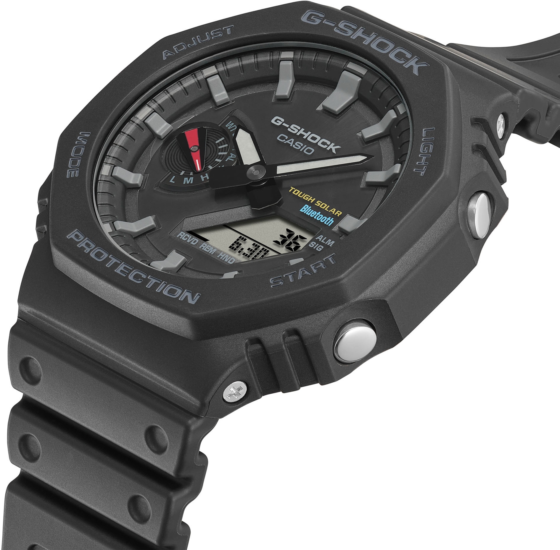 CASIO G-SHOCK Smartwatch »GA-B2100-1AER«, Solaruhr, Armanduhr, Herrenuhr, Bluetooth, bis 20 bar wasserdicht)