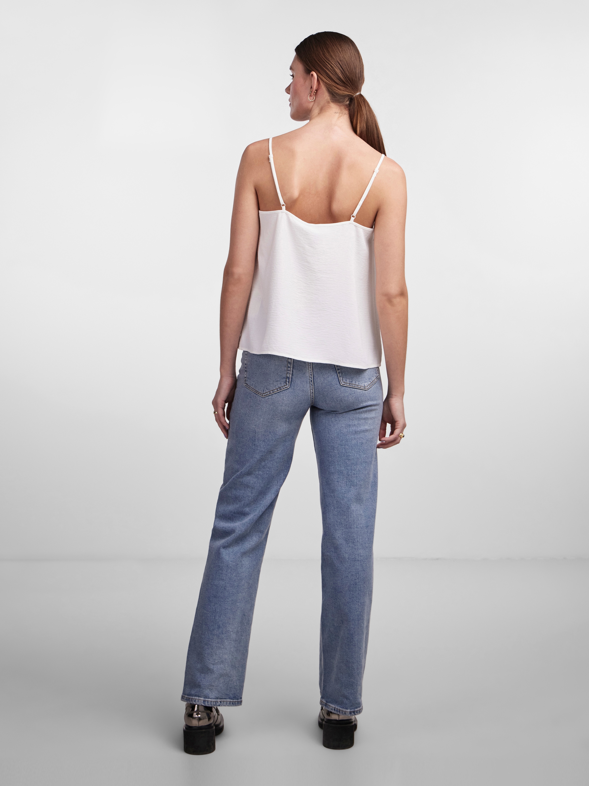 pieces Trägertop »PCTIFFANY STRAP LACE TOP WVN NOOS BC« Kunstfaser, regular fit