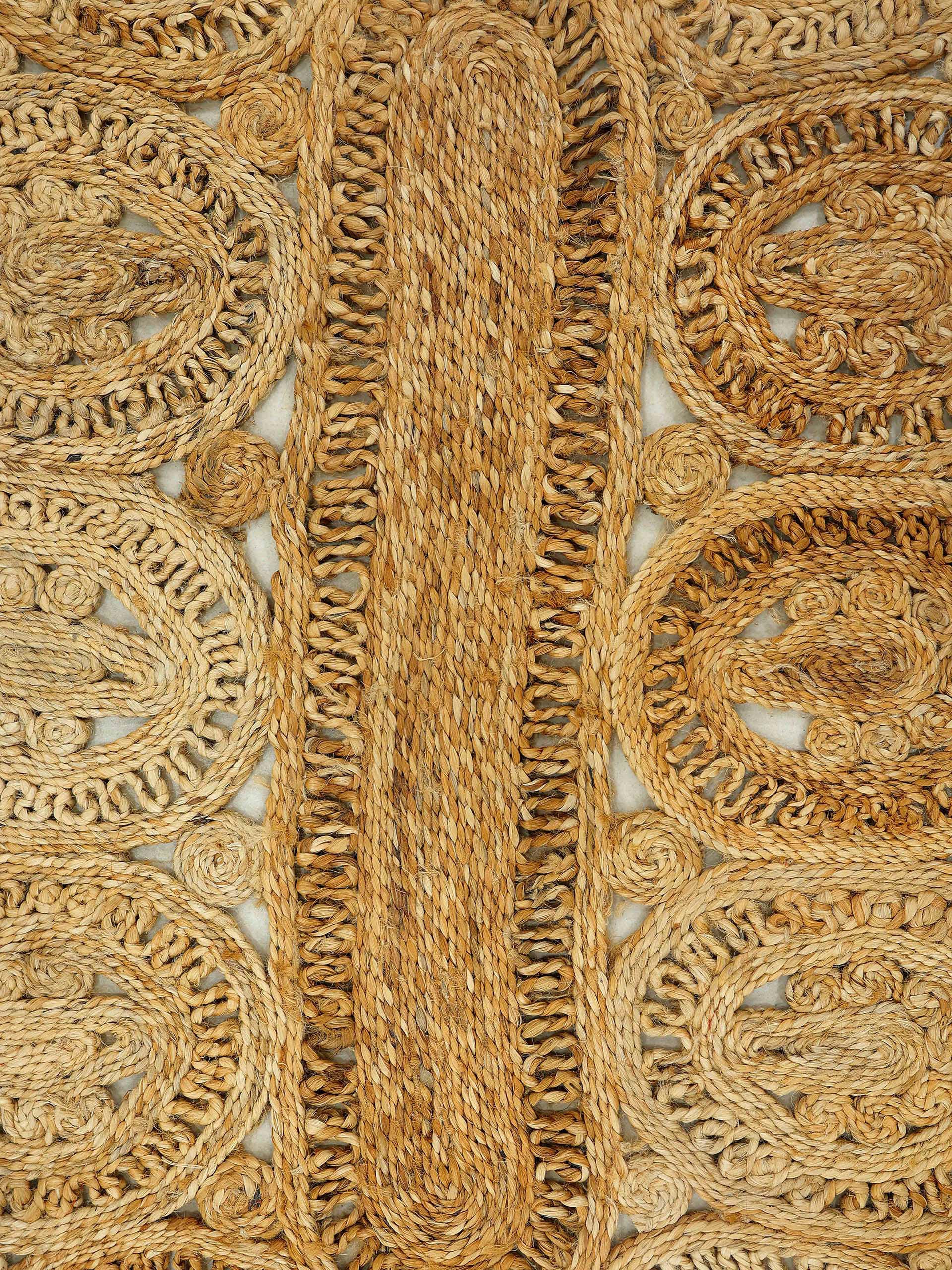 carpetfine Sisalteppich »Juteteppich Liam«, rund, 13 mm Höhe, natürliches Pflanzenmaterial von Hand gewebt, Boho Style