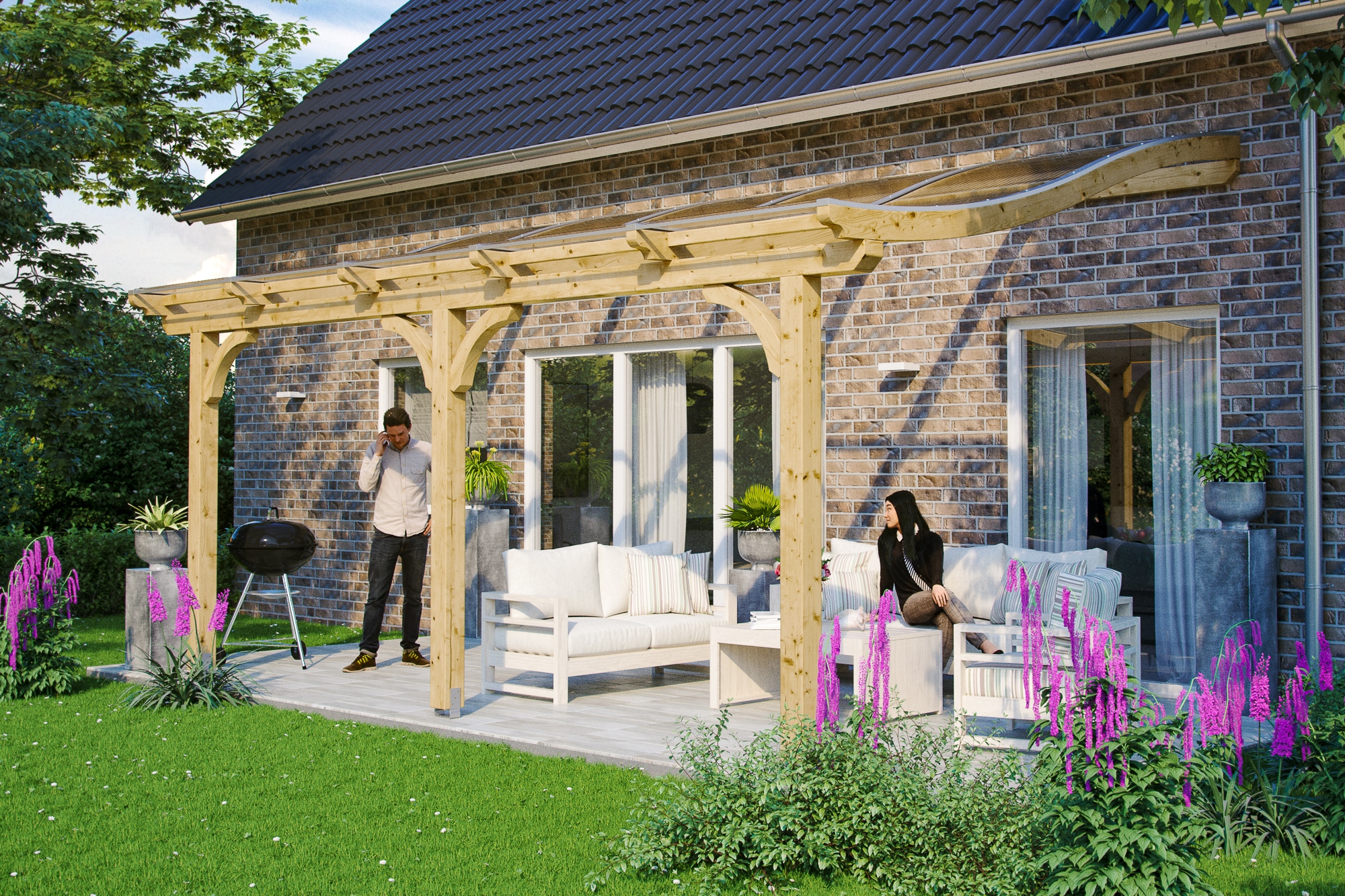 Skanholz Terrassendach »Venezia« Leimholz