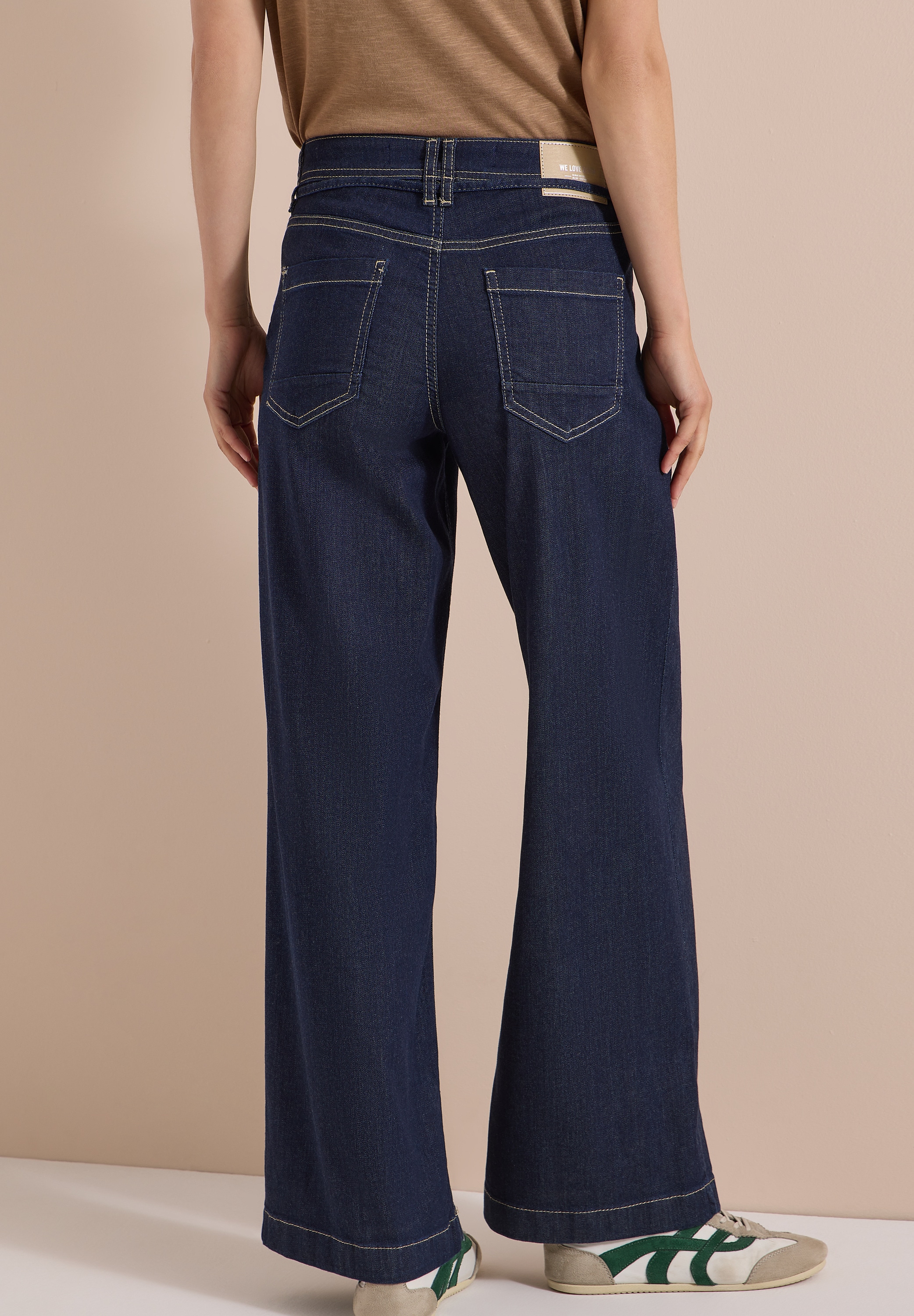 Cecil Loose-fit-Jeans »Style Neele« Wide Rinsed mit Stretch