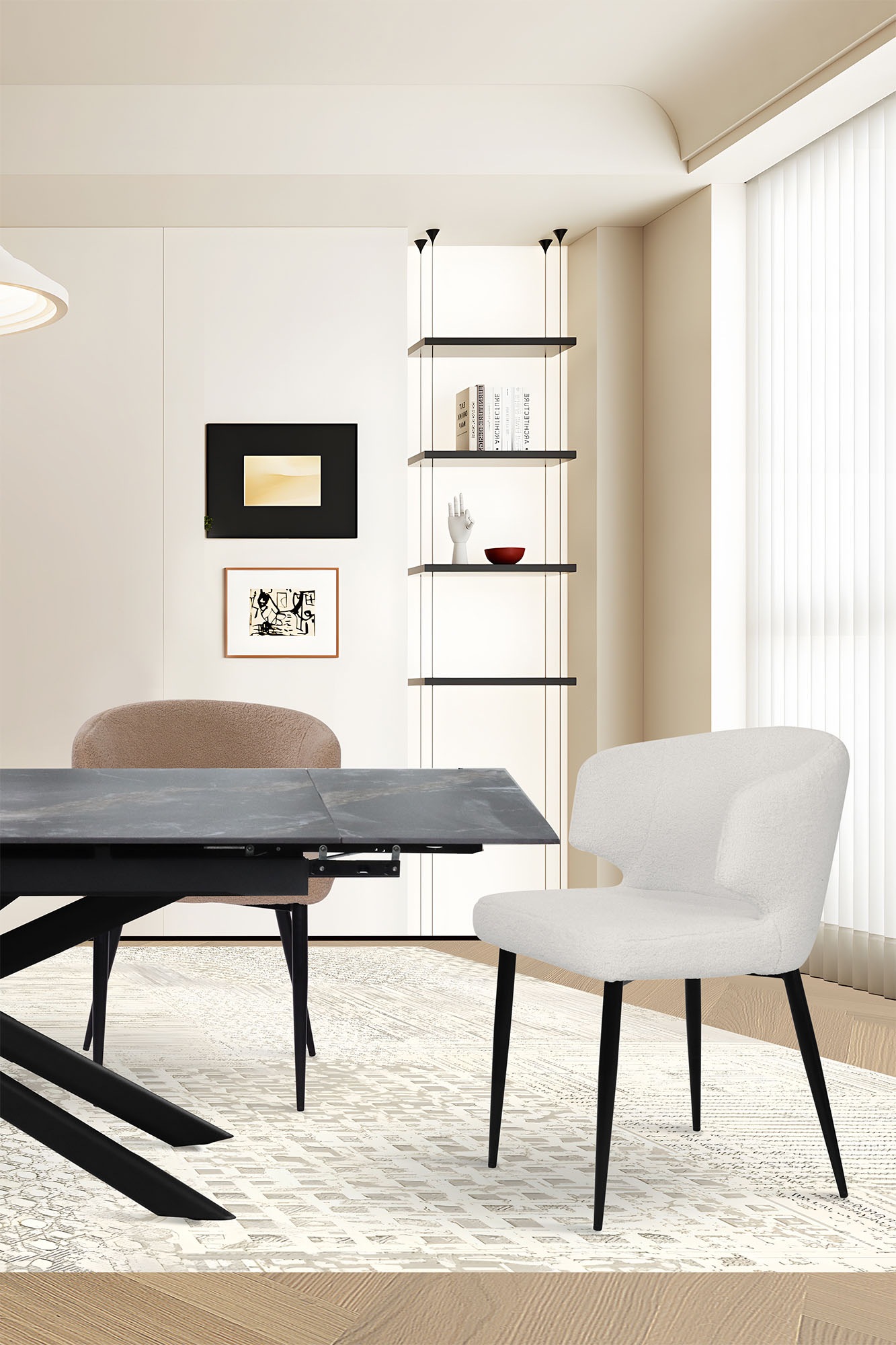 Stuhl 2er-Set  ¦ weiß ¦ Maße (cm): B: 63 H: 81 Stühle > Polsterstühle - Höf günstig online kaufen