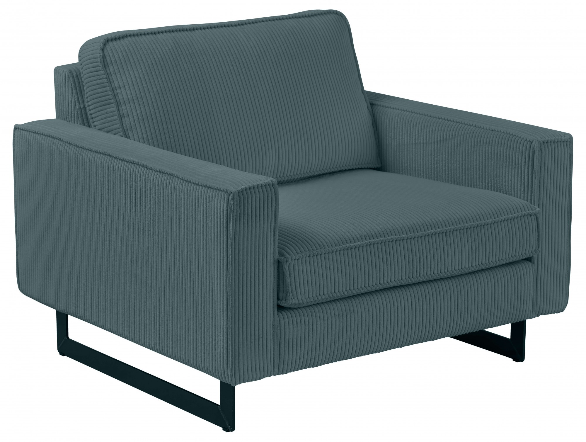 Places of Style Loveseat »Pinto«, mit Keder, Metallfüßen und auch in Cord Bezug erhältlich