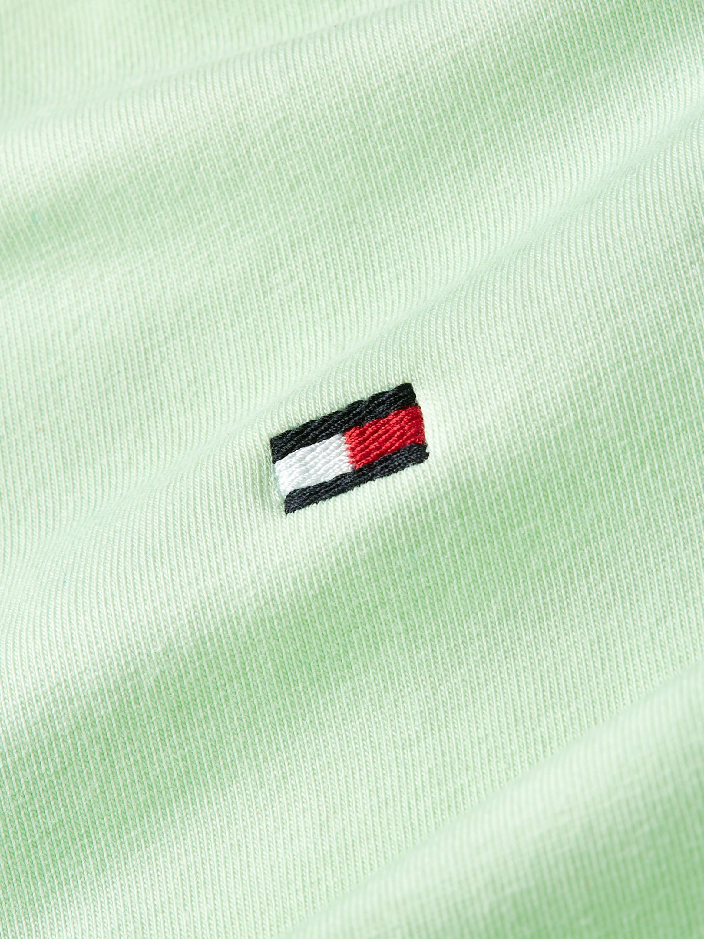 Tommy Hilfiger T-Shirt »STRETCH SLIM FIT TEE mit Rundhals und Logostickerei« unifarben, casual, slim fit, Baumwollmix, Rundhals