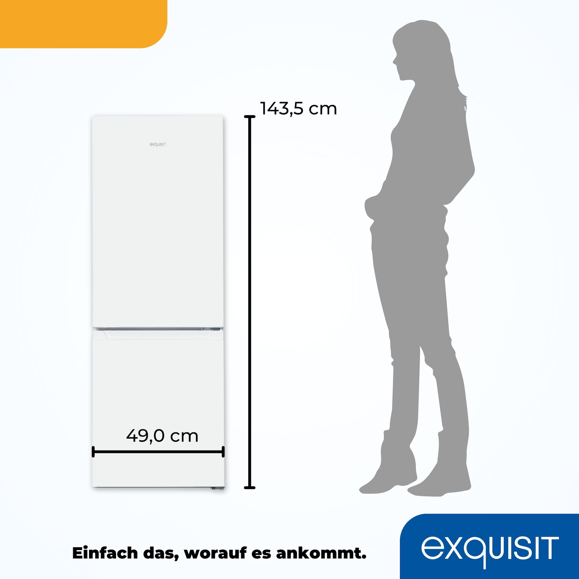 exquisit Kühl-/Gefrierkombination »KGC231-60-010E weiss«, 175 L Volumen, 4 Sterne Gefrieren
