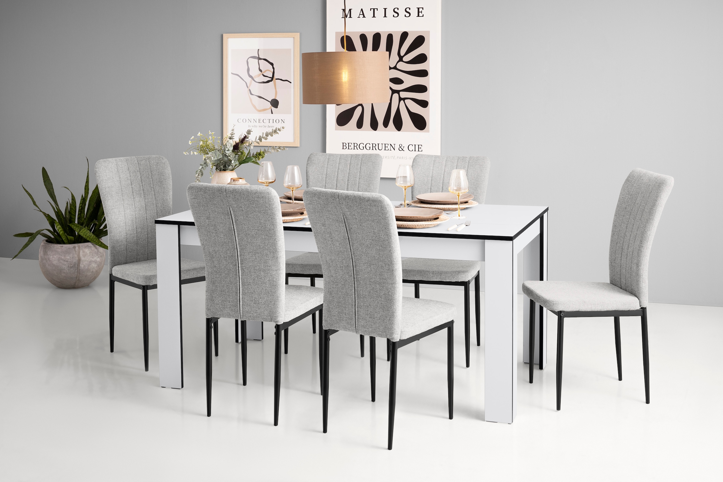 Home affaire 4-Fußstuhl »Bergamo« (Set) 4 Stk.erhältlich in Samt, Vintage-M günstig online kaufen