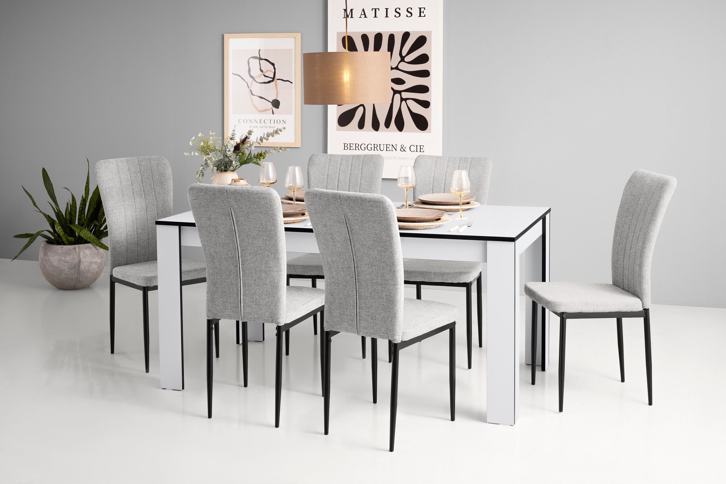 Home affaire 4-Fußstuhl »Bergamo« (Set) 6 Stk.erhältlich in Samt, Vintage-M günstig online kaufen