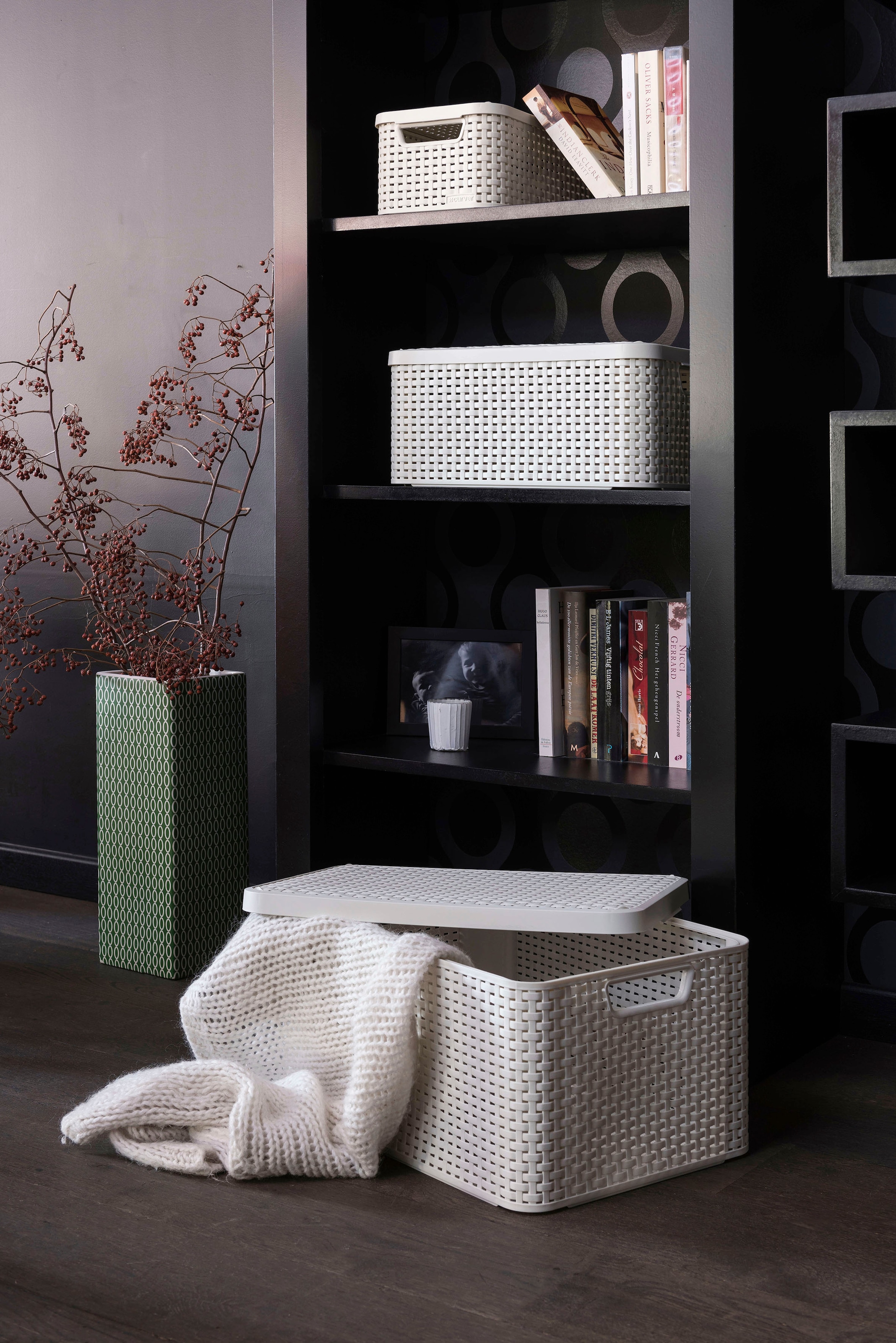 Curver Organizer »Style Box L+M+S«, (Set, 3 St.), Aufbewahrungsbox, stapelbar mit und ohne Deckel