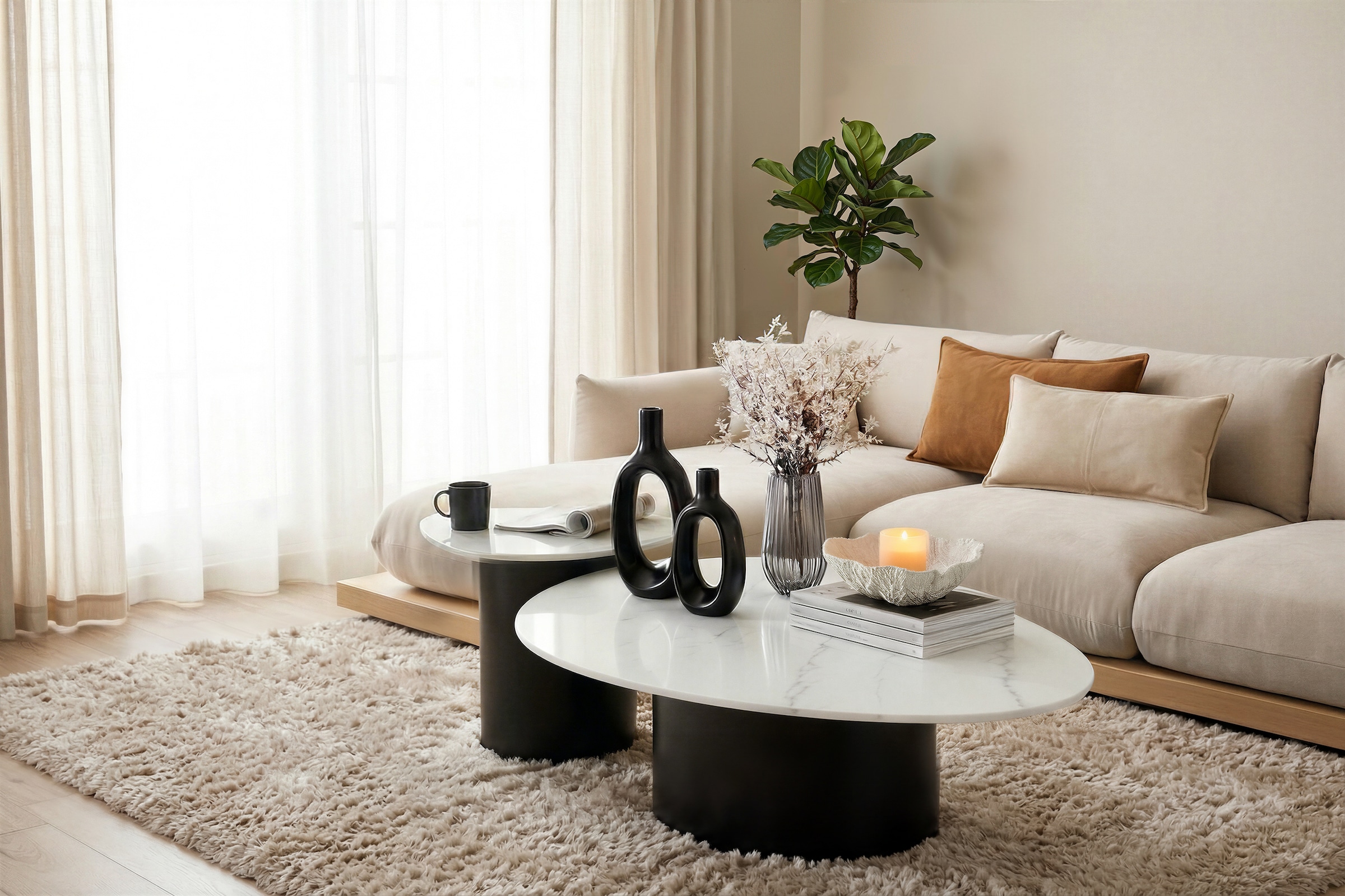 OTTO home Couchtisch »Craco« Set,  2er-Set, in unterschiedlichen Höhen, ideal als Ablagefläche