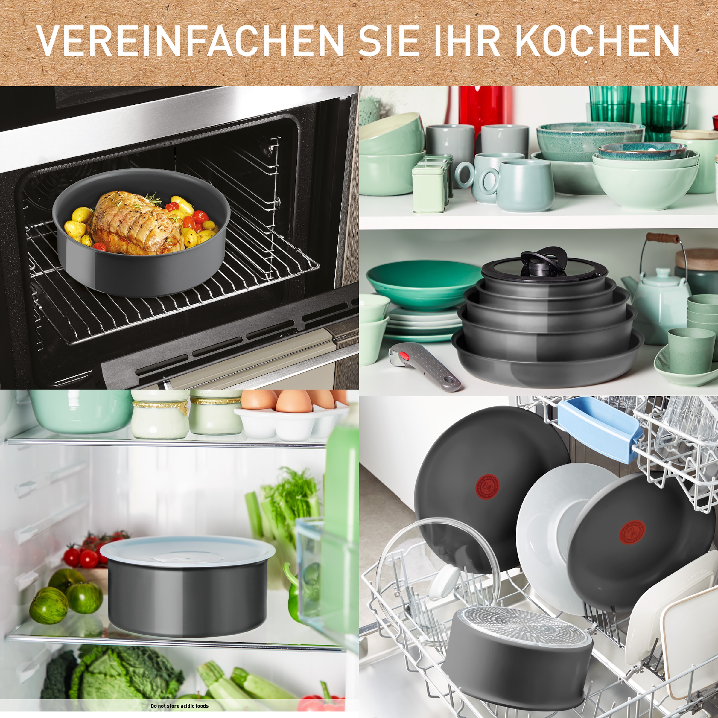 Tefal Pfannen-Set »Ingenio Renew« Aluminium Set, 11 Stk. tlg. abnehmbarer Griff, Antihaftversiegelung, Thermo-Signal, Induktion