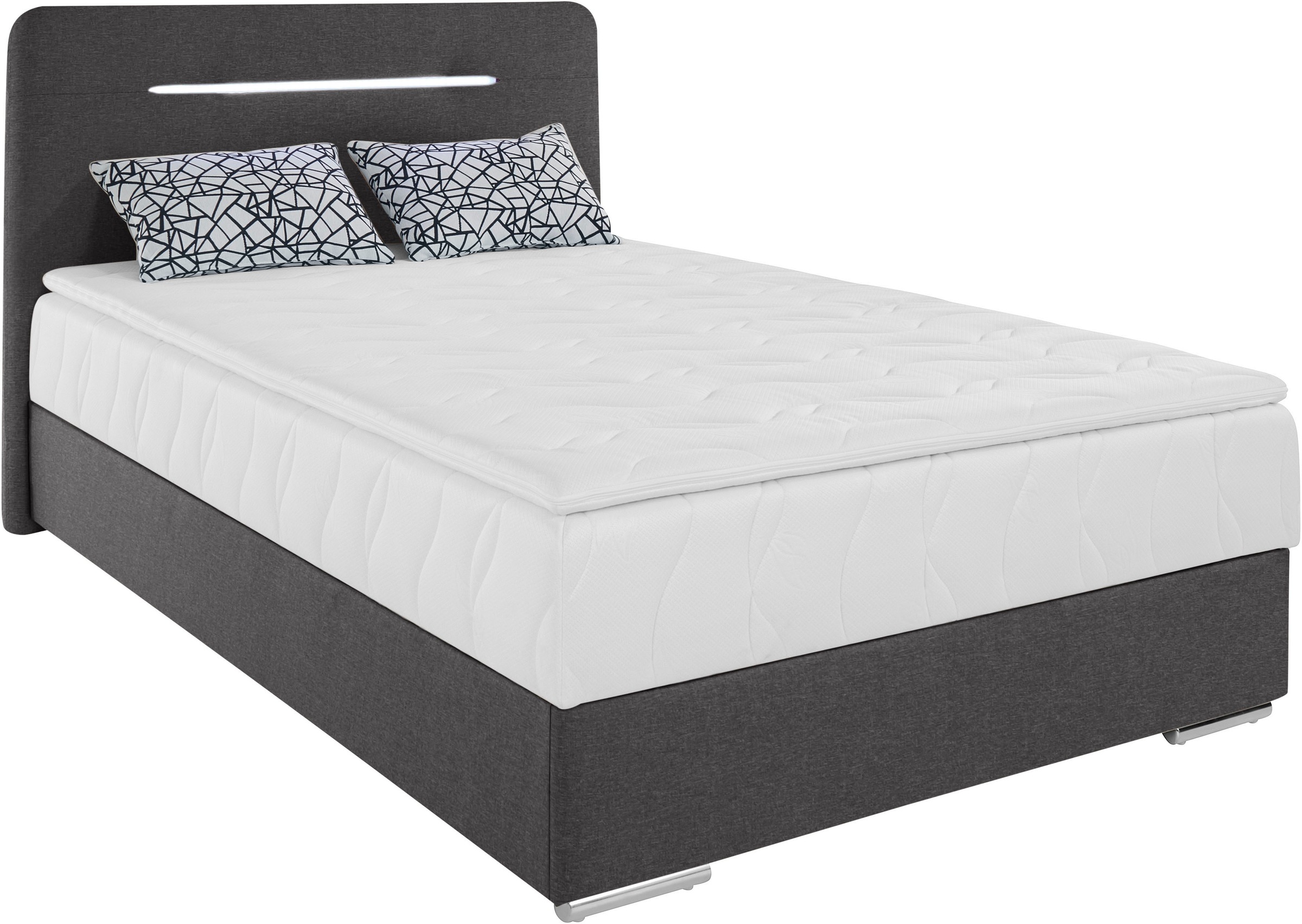 COTTA Boxbett »Lighstar«, inklusive LED-Beleuchtung, Topper, Bettkasten und Zierkissen