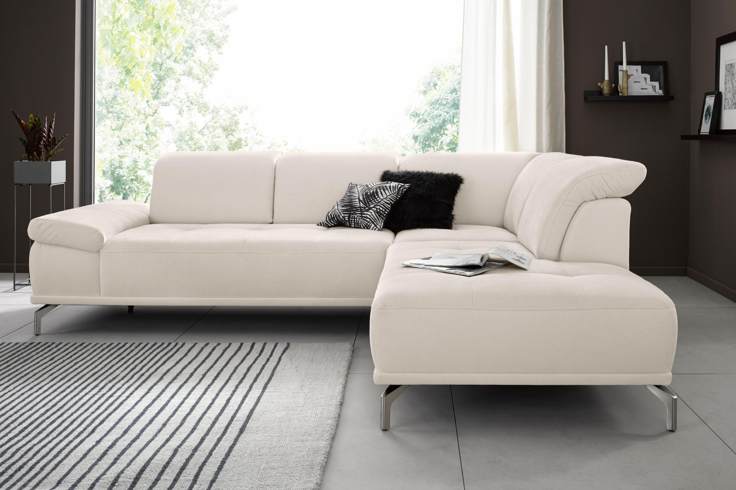 Places of Style Ecksofa »Caluna«, Inkl.Sitztiefenverstellung, wahlweise mit günstig online kaufen