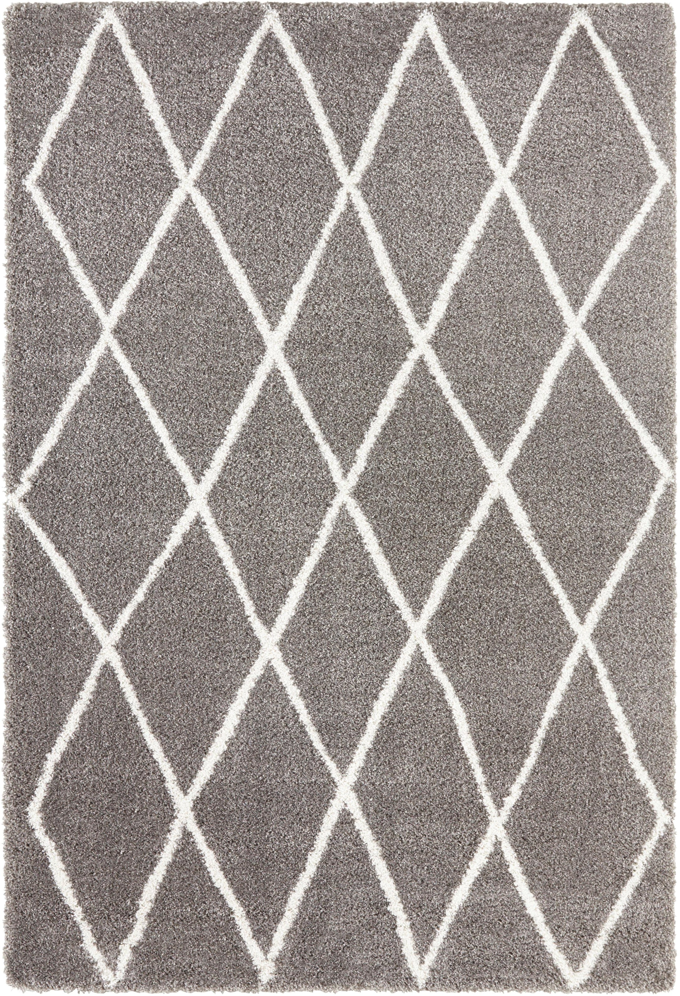 ELLE DECORATION Hochflor-Teppich »Abbeville«, rechteckig, 32 mm Höhe, Dichter, Hochflor, Skandi Look, Geometrisches Design, Robust