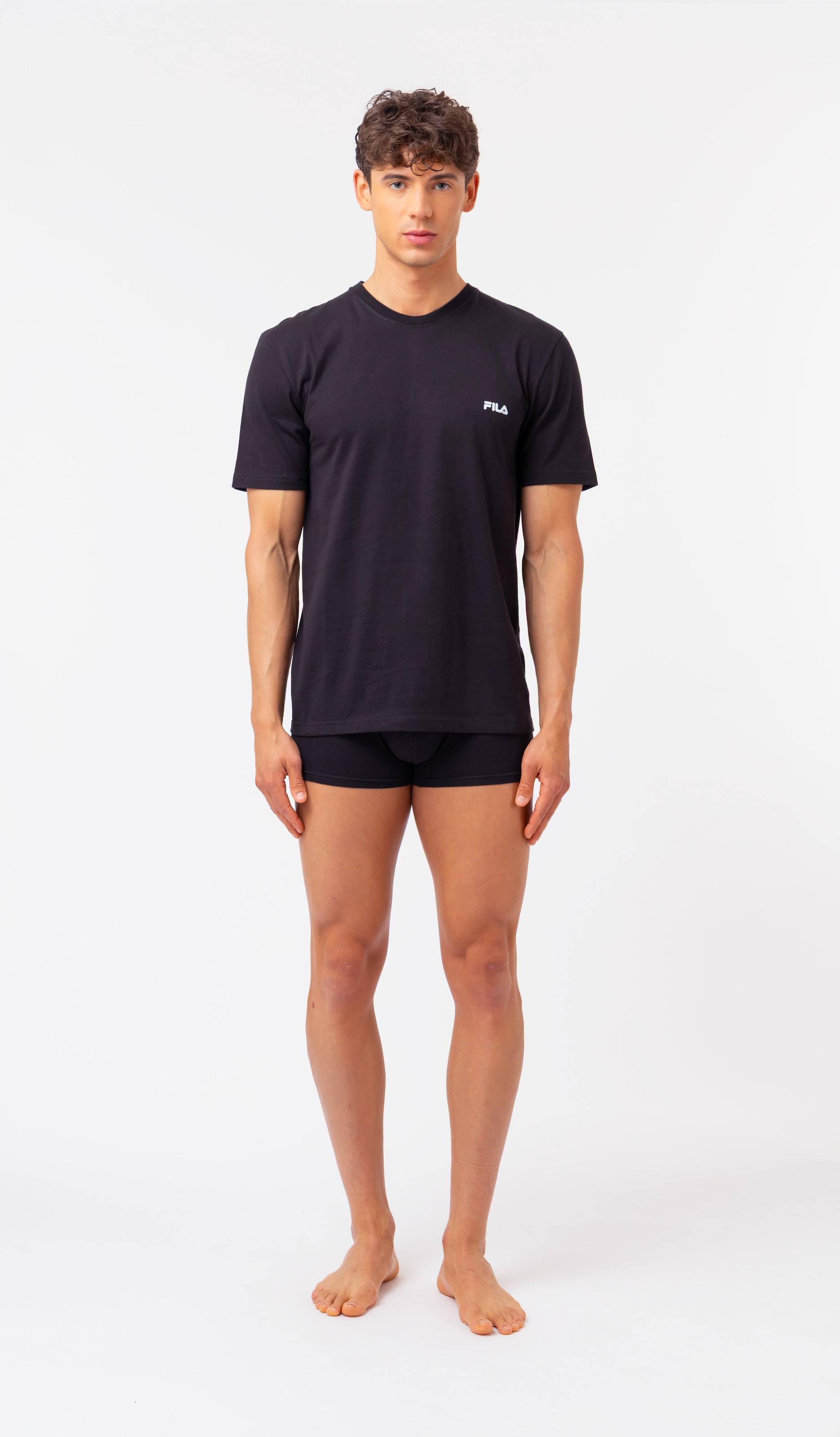 Fila Unterziehshirt 2er Pack,  mit Rundhalsausschnitt und kurzen Ärmeln
