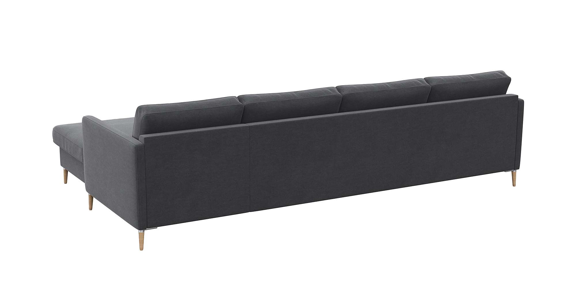FLEXLUX Ecksofa »Fiore, L-Form, bequem und komfortabel durch hochwertigem Sitzaufbau«, schmale Armlehnen, Kaltschaum, Füße Alu+ Eiche