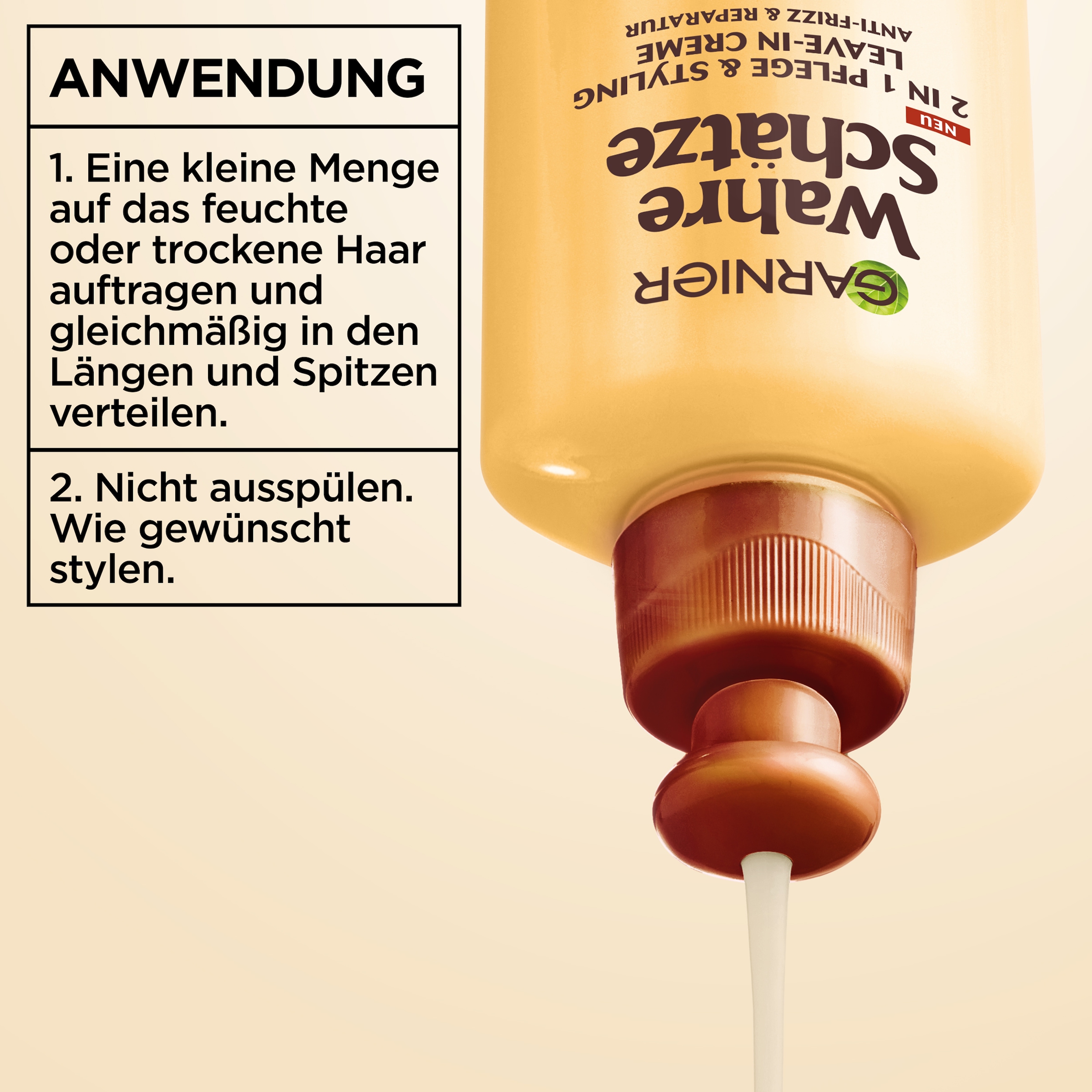 GARNIER Haarmousse »Garnier Wahre Schätze 2-in-1 Pflege & Styling Honig Schätze«