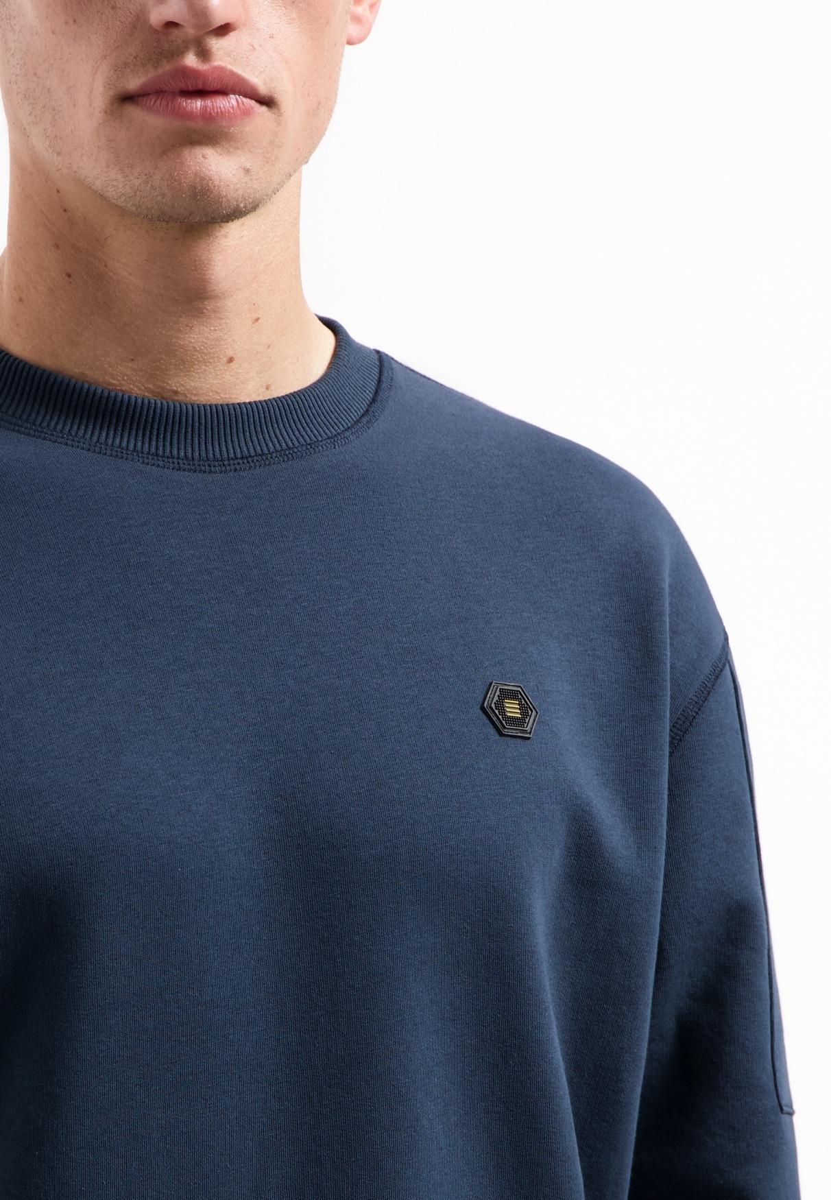 NO EXCESS Sweater »No Excess Rundhals-Sweater Sweater Crewneck Brushed inside«
