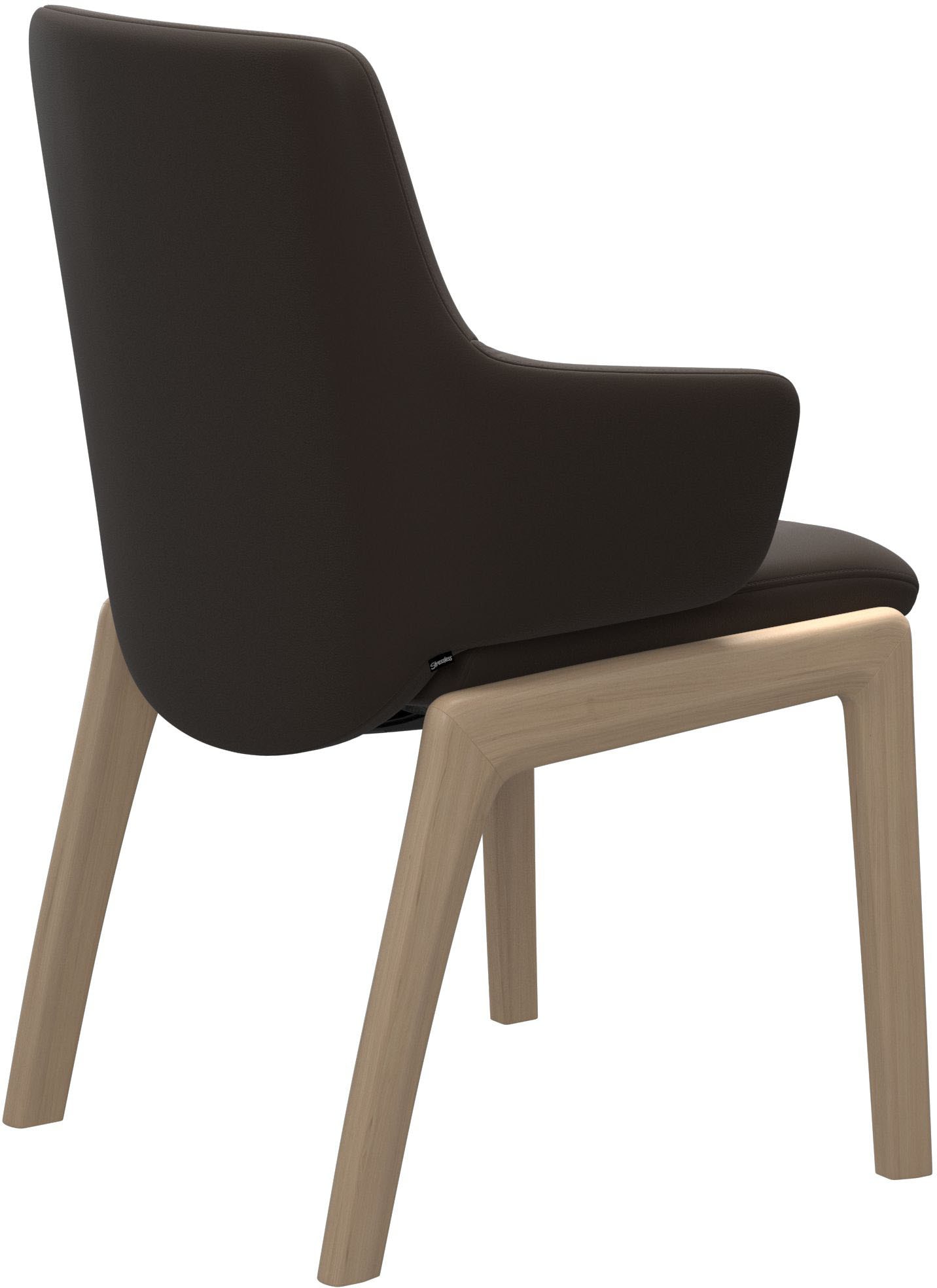 Stressless® Polsterstuhl »Laurel«, Leder BATICK, Low Back mit Armlehne, Größe L, mit abgerundeten Beinen in Schwarz