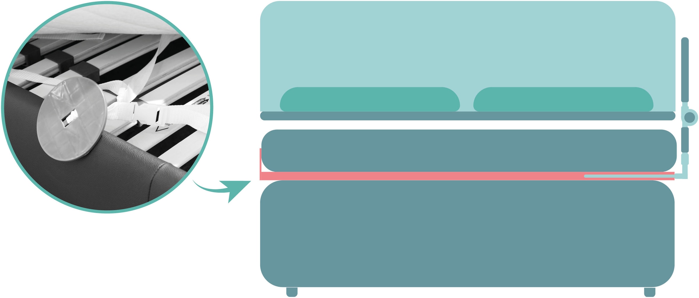 Fillikid Bettschutzgitter »grau, 150/50  cm«