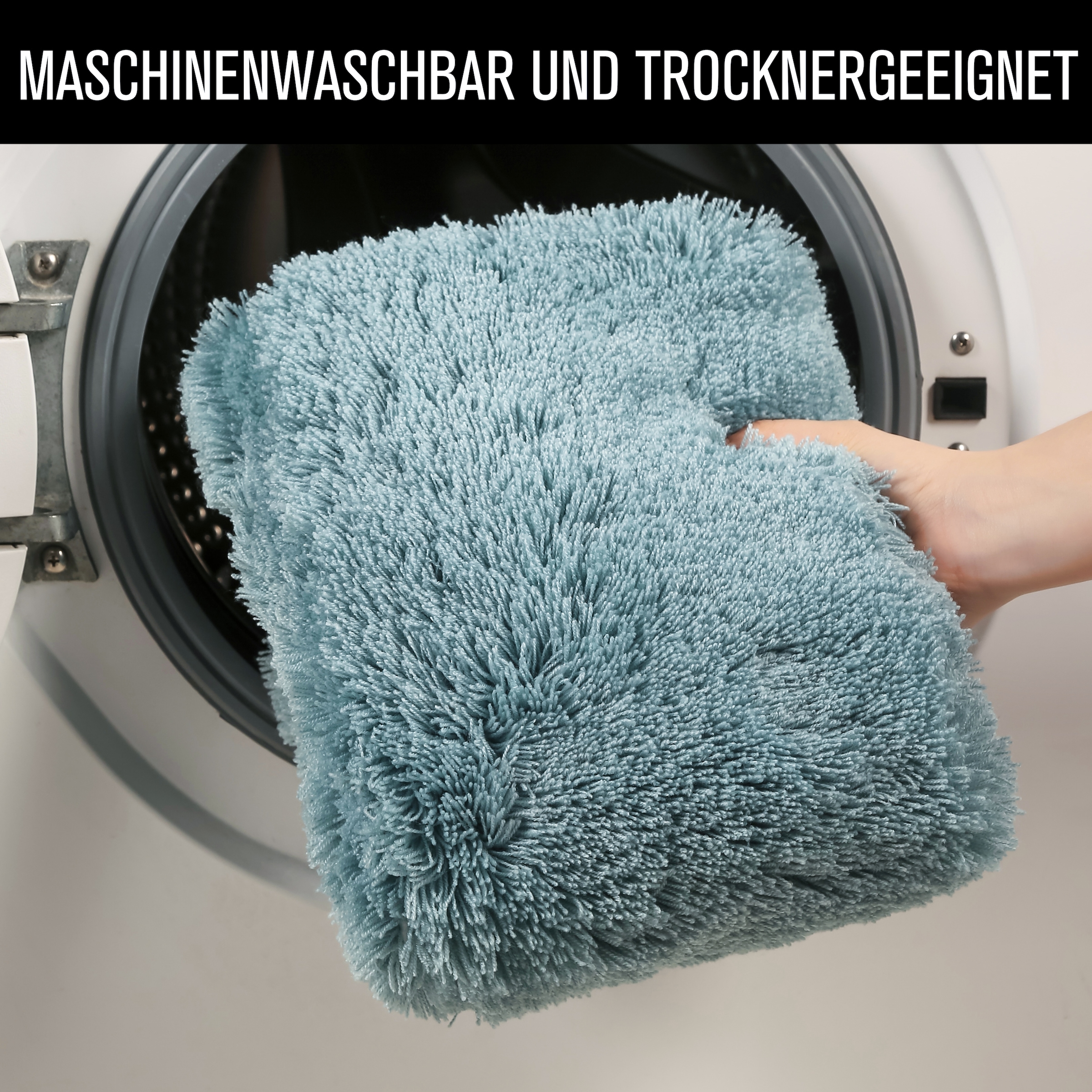 Möve Badematte »Loft, Badvorleger, Badezimmer Teppich« Höhe 30 mm rutschhemmend beschichtet fußbodenheizungsgeeignet | schnell trocknend | strapazierfähig Badteppich, Badematten auch als 2 teiliges Set & rund