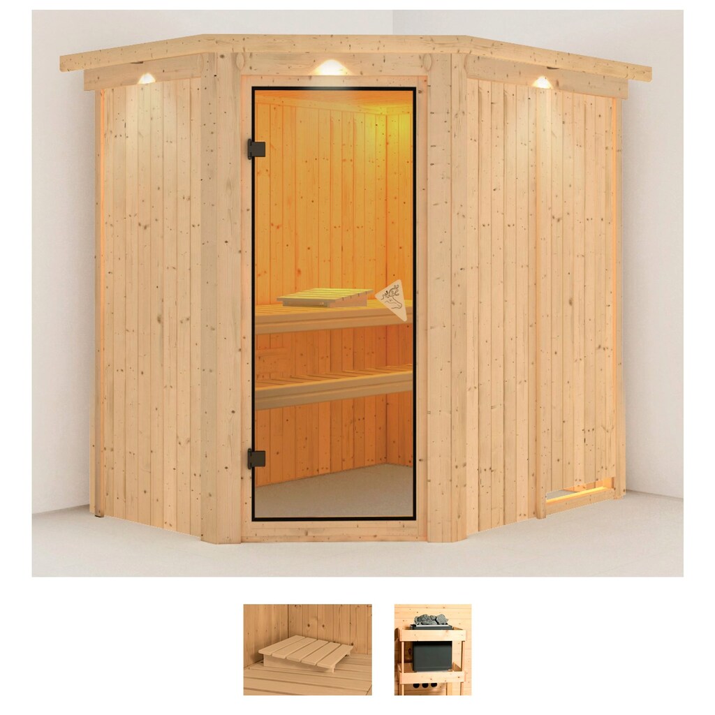 Karibu Sauna »Clara«, (Set)