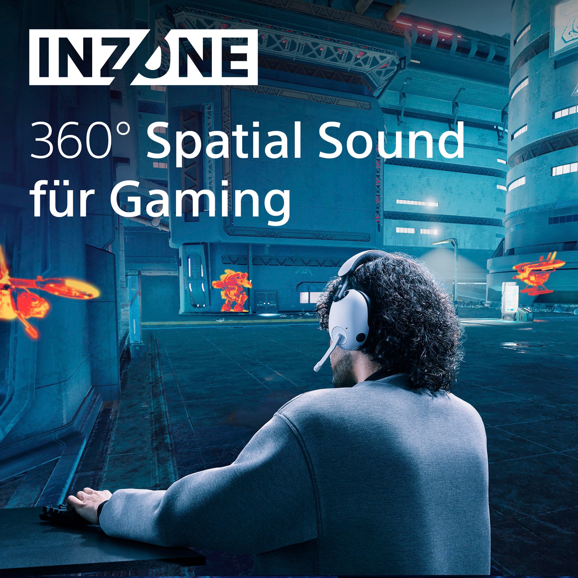 Sony Gaming-Headset »INZONE H9«, Bluetooth-Wireless, Active Noise Cancelling (ANC)-LED Ladestandsanzeige-Quick Attention Modus