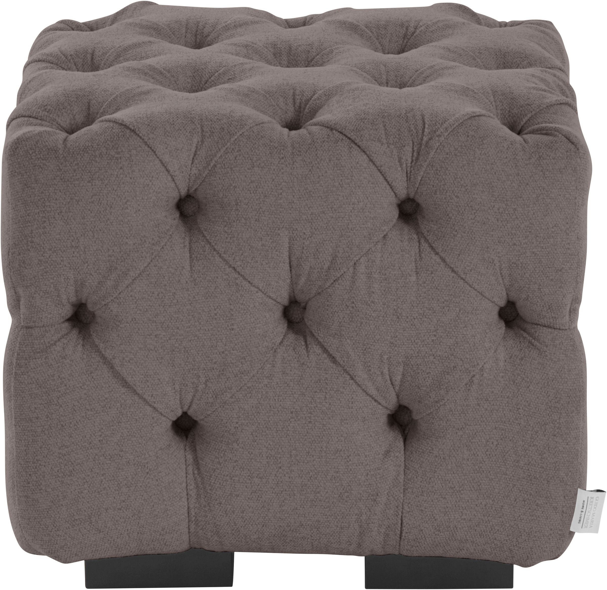 Guido Maria Kretschmer Home&Living Polsterhocker »Kalina«, mit klassischer Chesterfield-Knopfheftung, passend zur Serie "Kalina"