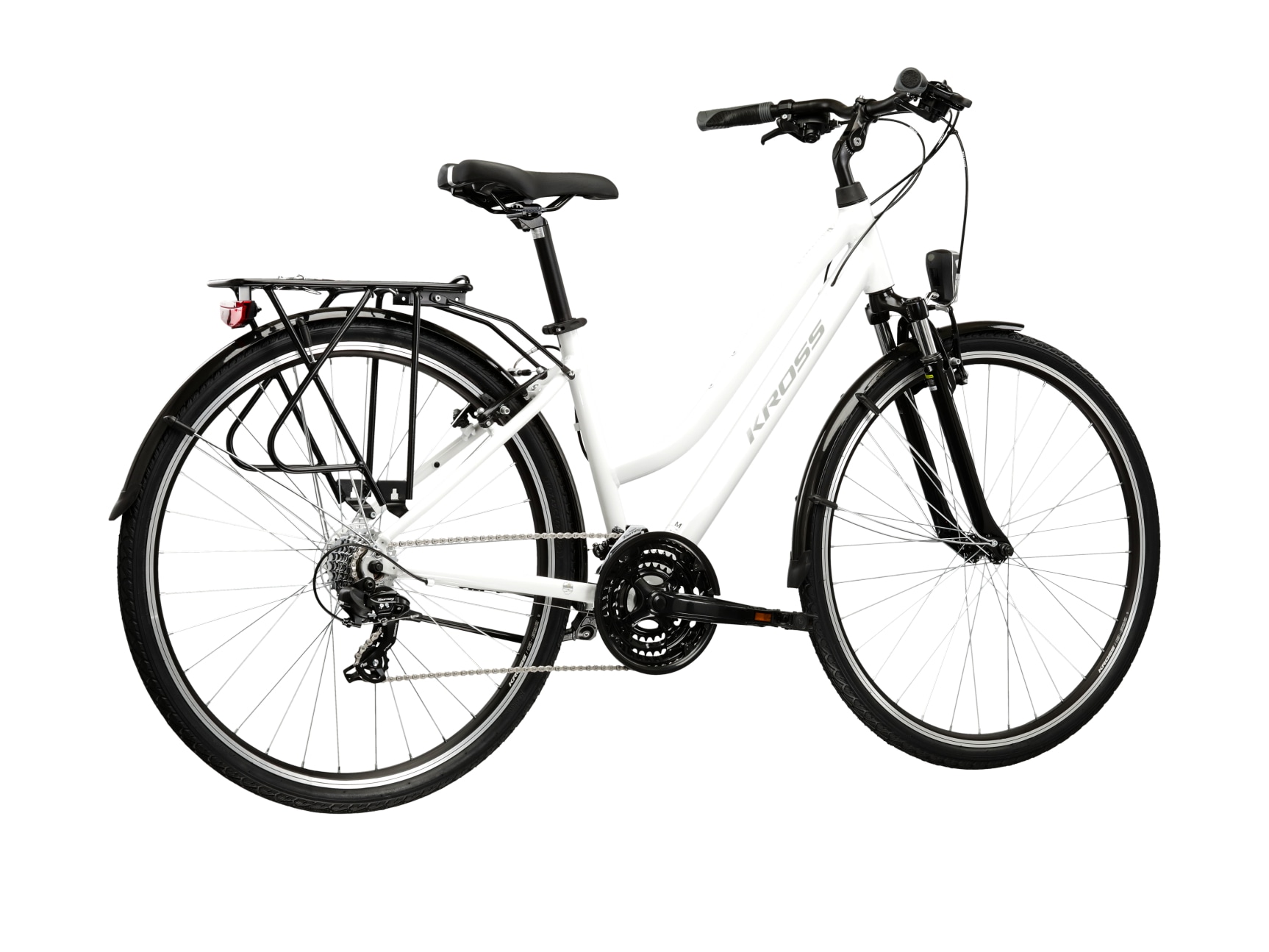 Kross Trekkingrad »Trans 1.0 weiß« 21 Gang Shimano TOURNEY TY300 Schaltwerk Kettenschaltung