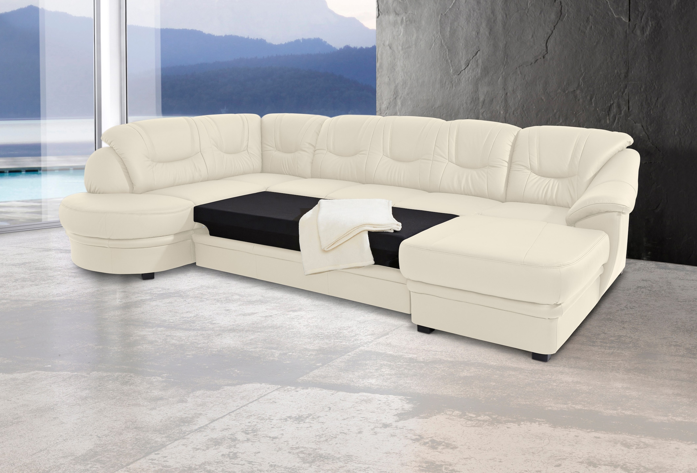 sit&more Wohnlandschaft »Savoni U-Form«, wahlweise mit Bettfunktion