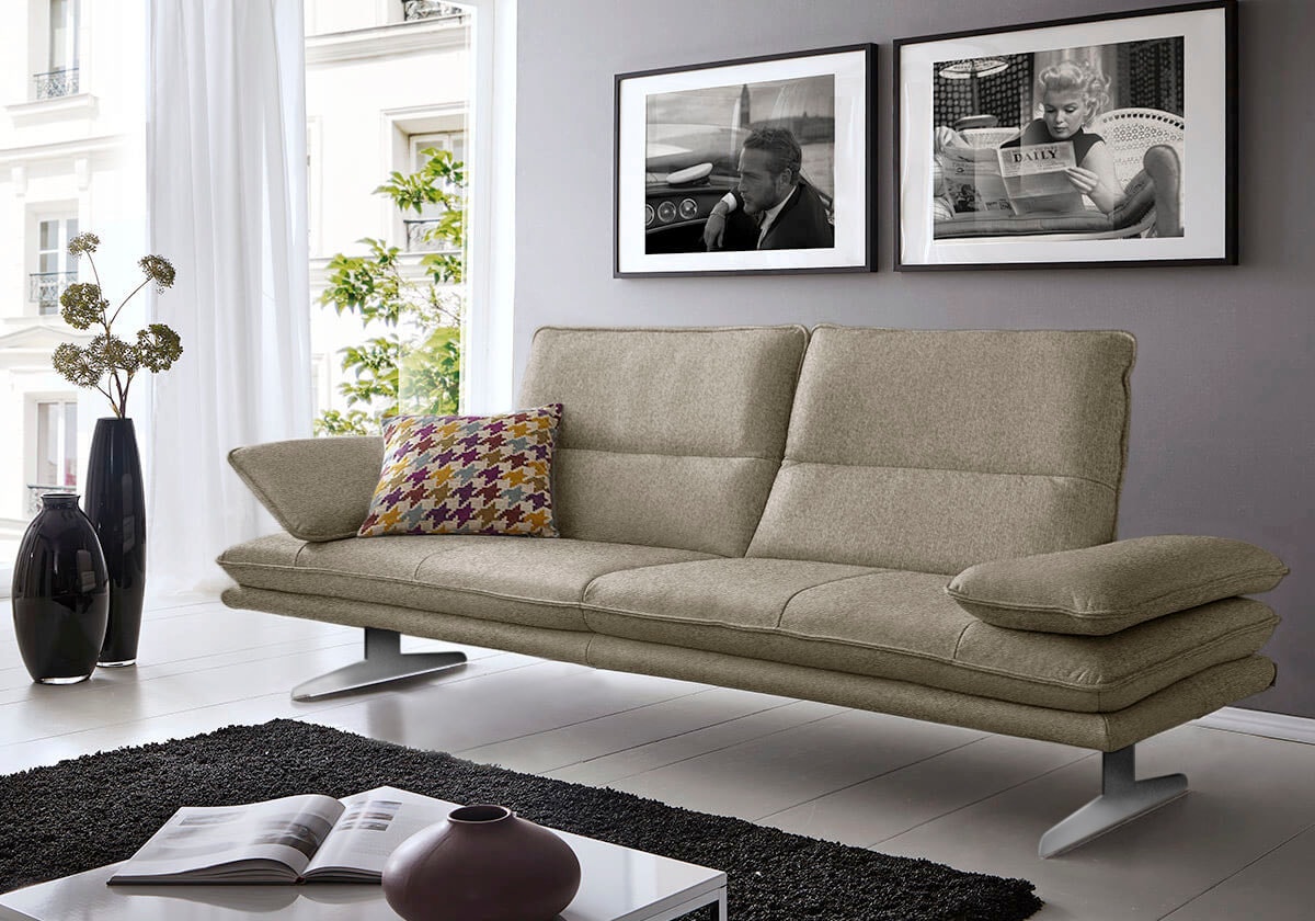 W.SCHILLIG 2,5-Sitzer »broadway Designsofa mit hohem Sitzkomfort«, Sitztiefenverstellung, Kopfteil- & Seitenteilverstellung, Breite 236cm