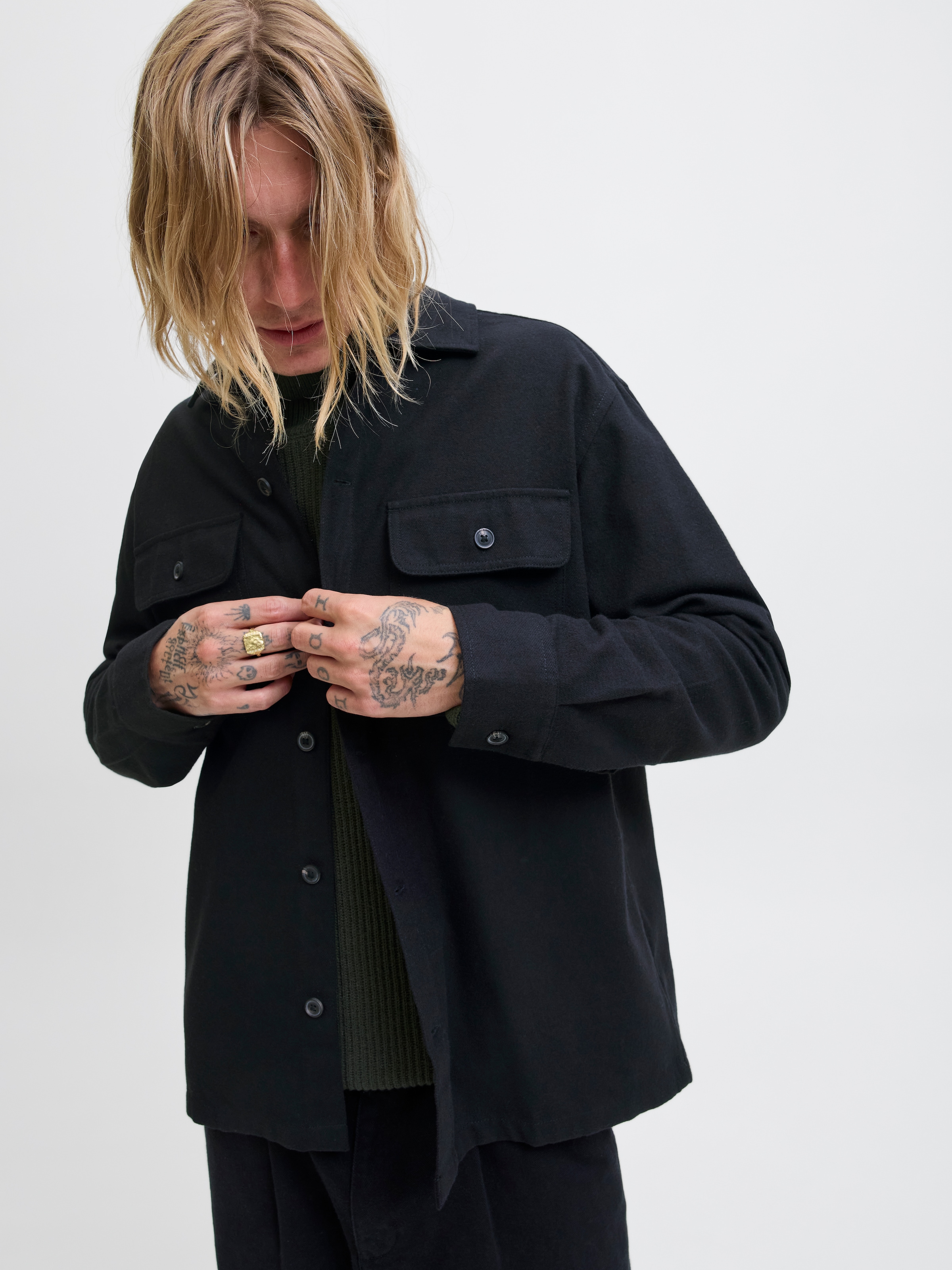 Jack & Jones Langarmhemd »JJECHARGE OVERSHIRT LS NOOS«