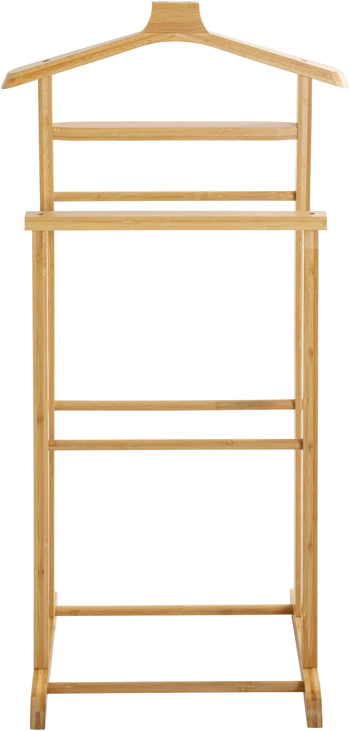 HAKU Herrendiener »Anzugständer, Dressboy, Kleiderboy, Kleiderbutler, Stiller Diener« freiform - aus Bambus natur -B/T/H 48/35/96 cm