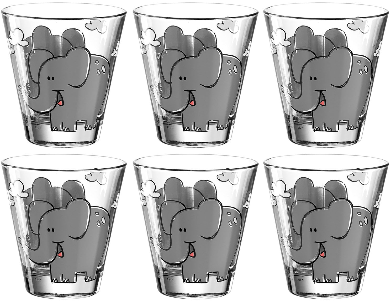 Kinderbecher »BAMBINI Elefant«, (Set, 6 tlg.), 215 ml, 6-teilig