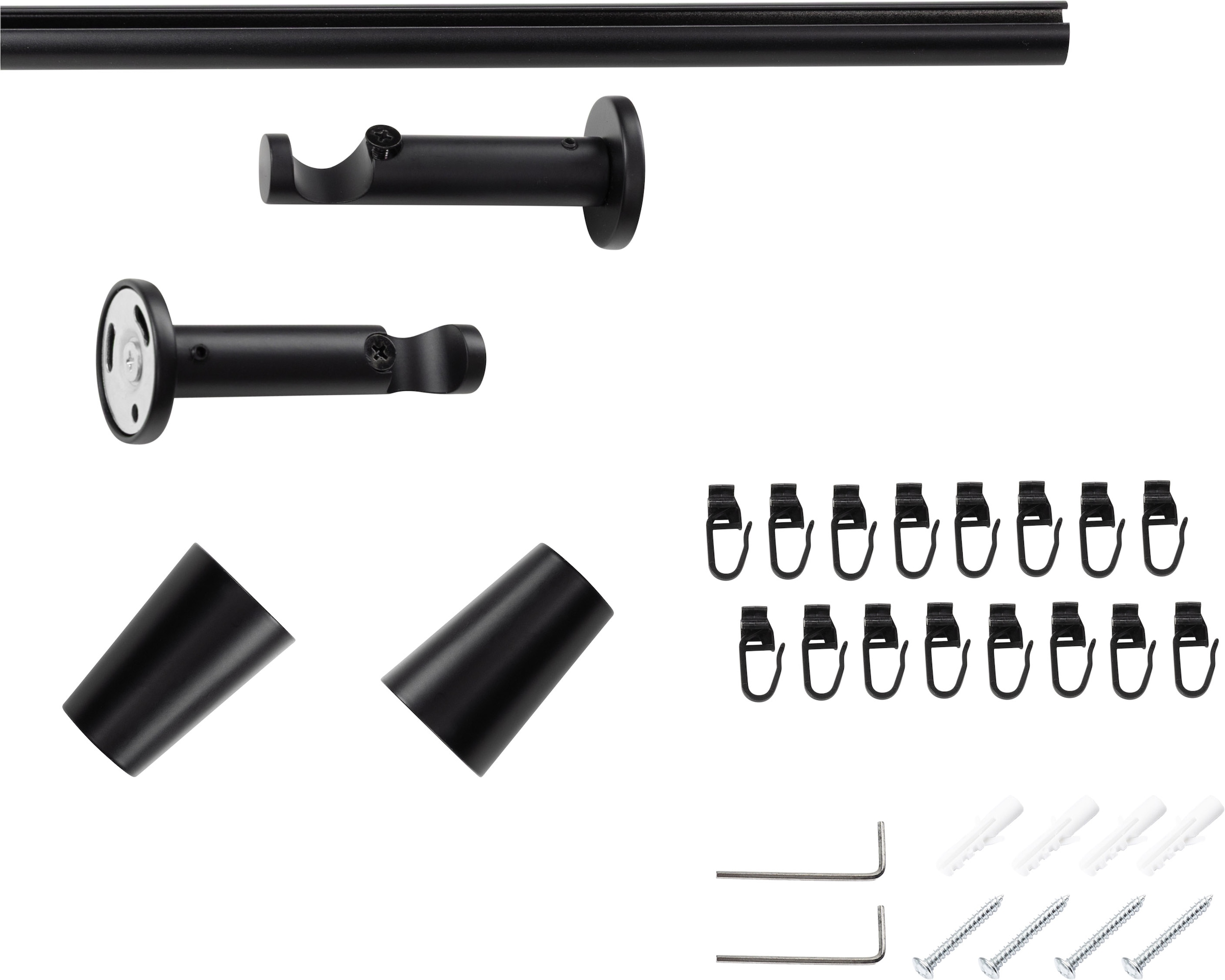 SN DECO GROUP Gardinenstange Ø 19 mm 1 läufig-läufig Fixmaß;kürzbar
