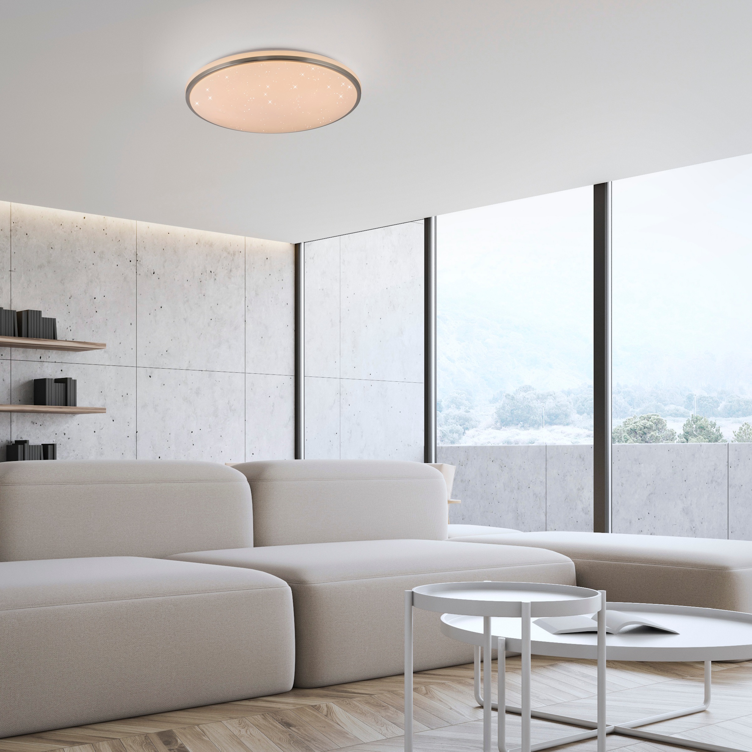 JUST LIGHT LED Deckenleuchte »KYLE« LED-Board 1 Stk. Warmweiß 3-Stufen Dimm günstig online kaufen