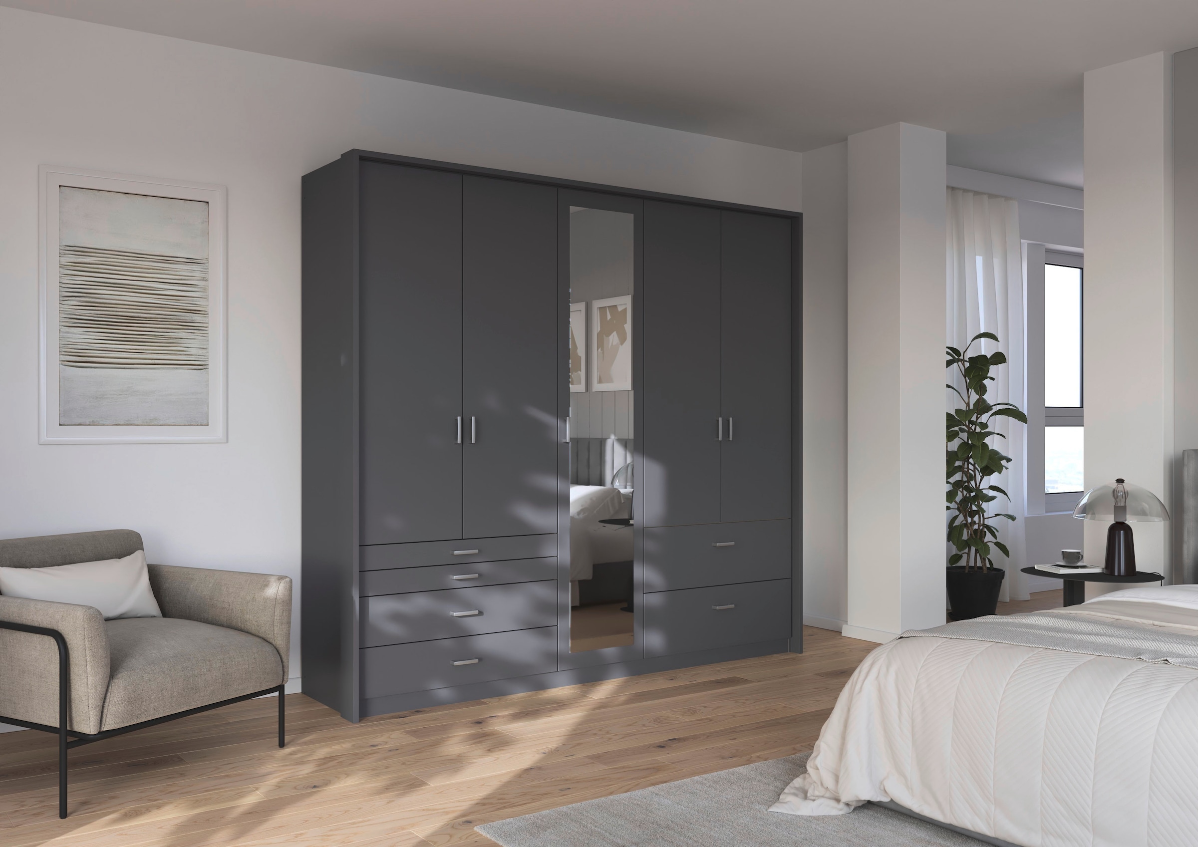 rauch Drehtürenschrank »Kleiderschrank Schrank Garderobe Wäscheschrank WILDBERG« Breiten 230/275 cm, Höhen 212/231 cm,  mit 6 Schubladen, obere Schublade mit Holz-Einteilung MADE IN GERMANY