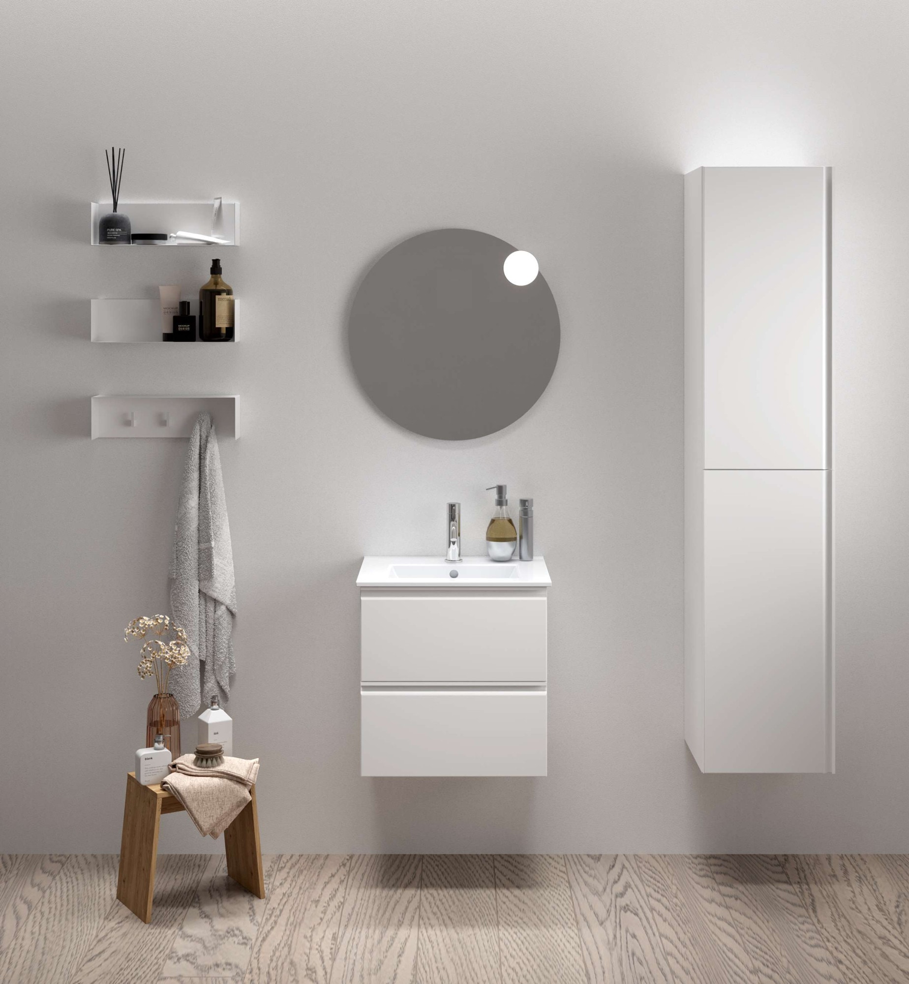 welltime Hochschrank »Cosmos«, mit Soft-Close Funktion, Breite 35 cm, Höhe 160 cm, FSC®