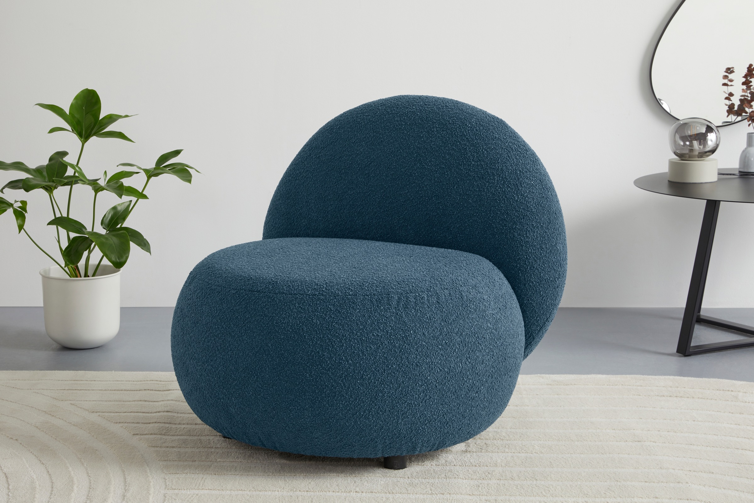 s.Oliver Sessel »Bennid, moderner Designsessel mit Lederriemen, softes Desi günstig online kaufen