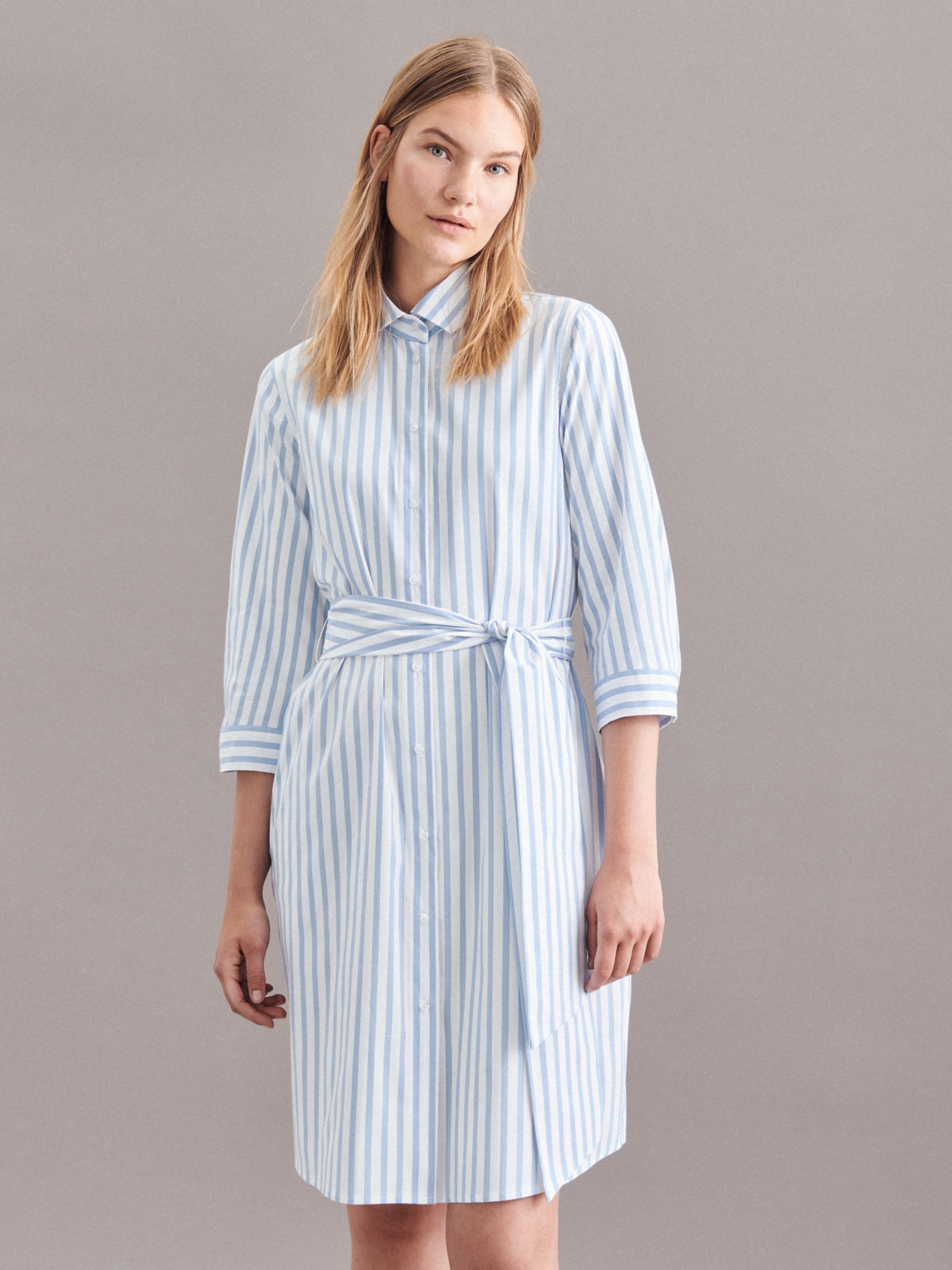 seidensticker Sommerkleid »Schwarze Rose« 3/4-Arm Kragen Streifen