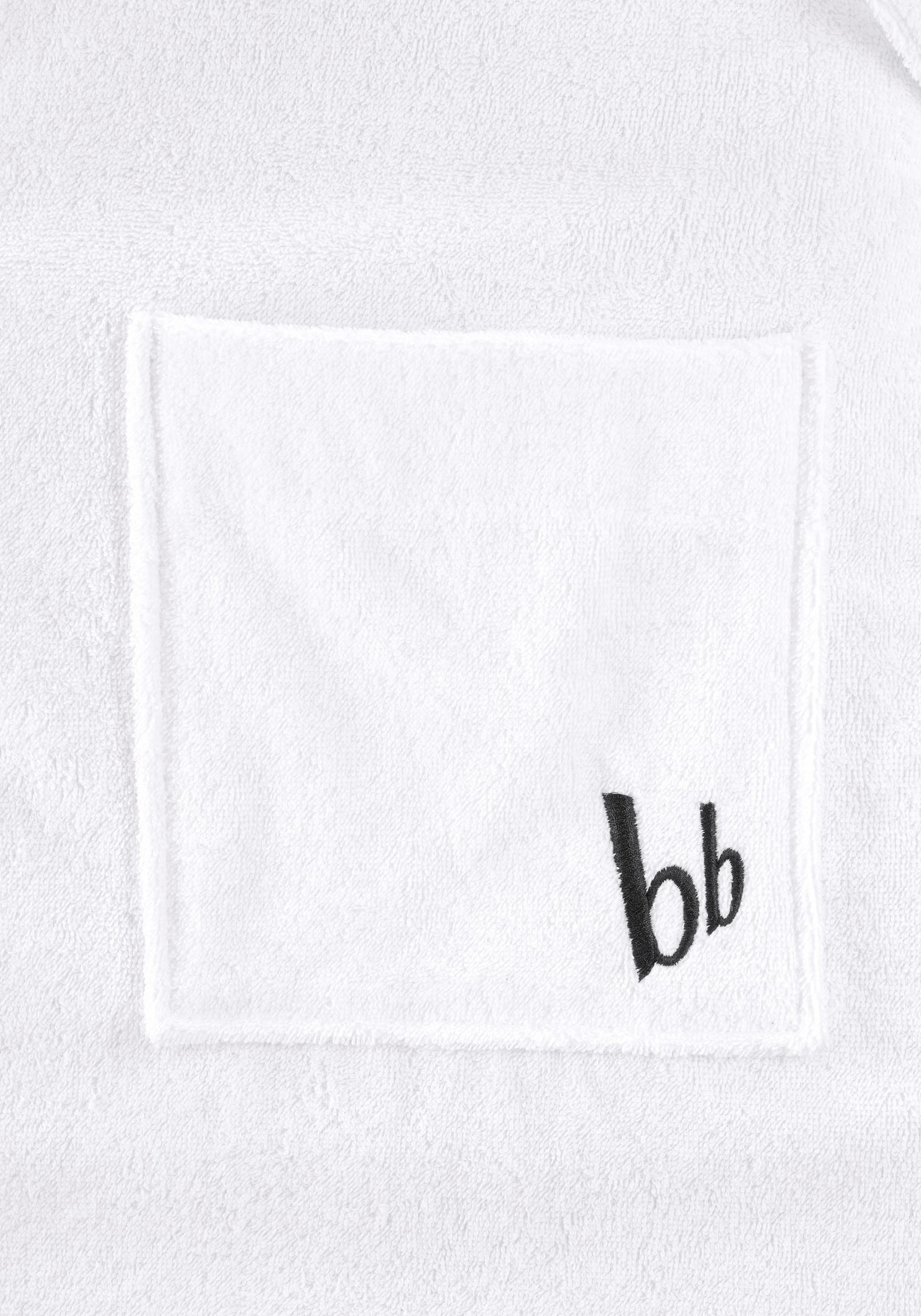 Bruno Banani Unisex-Bademantel »Robby, ideal für Sauna & Spa, Hotelbademantel, Morgenmantel«, (1 St.), Damen & Herren Bademäntel, Baumwolle, mit Taschen, Reise, Sauna, S-3XL