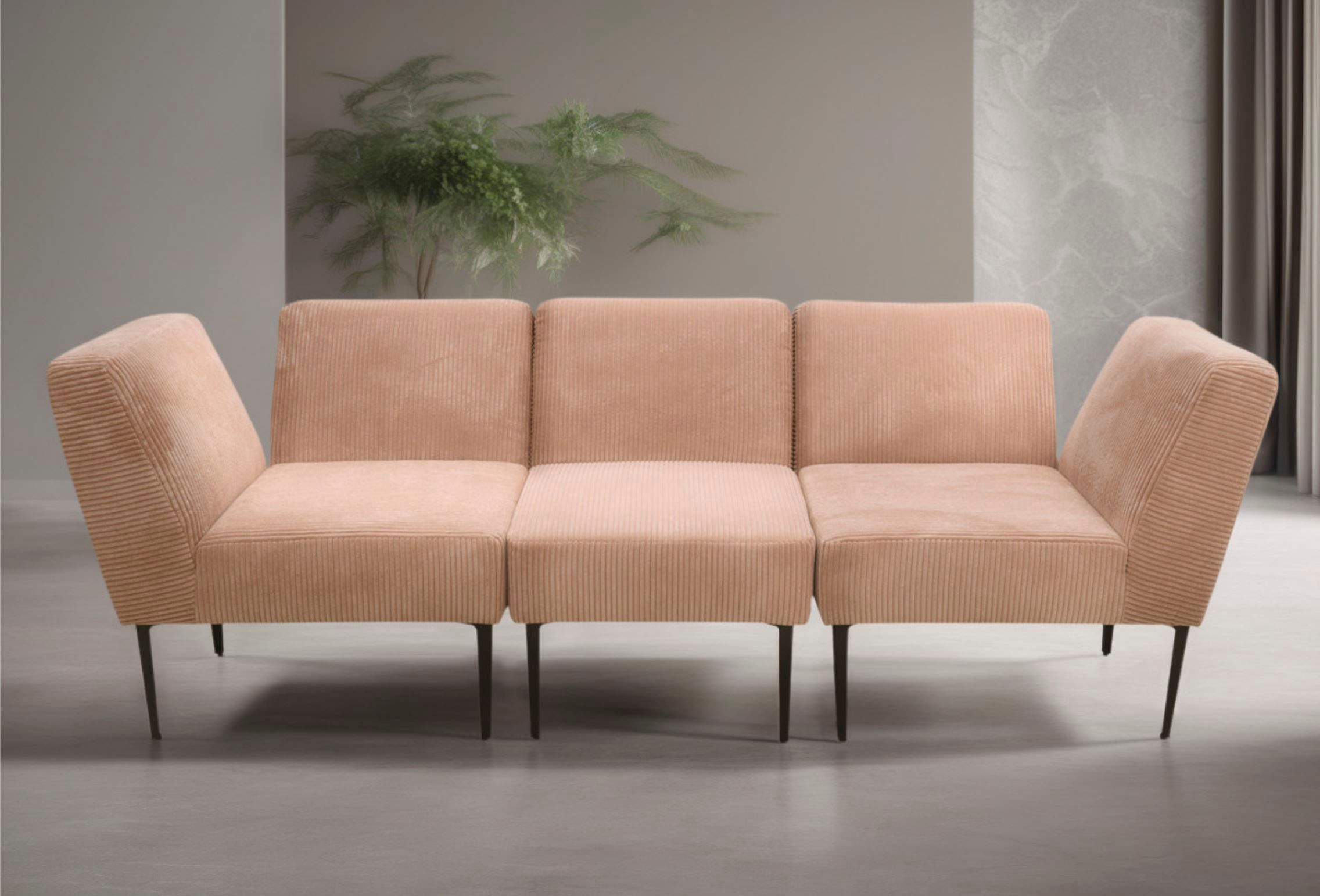 DOMO collection Sessel »700010 Lieferzeit nur 2 Wochen, auch einzeln stellbar« für individuelle Zusammenstellung eines persönlichen Sofas, Cord-Bezug