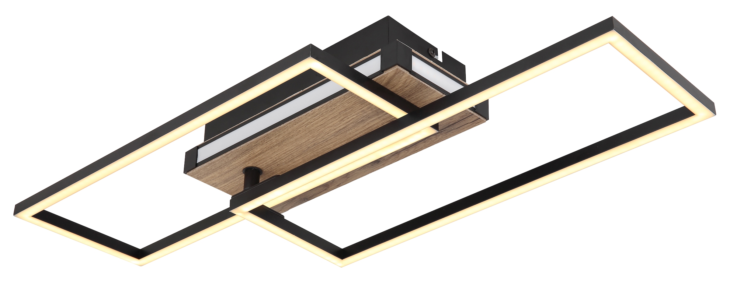GLOBO LIGHTING LED Deckenleuchte »COLLI« LED-Modul Warmweiß Deckenlampe/Wohnzimmer/Schlafzimmer/modern/Holz