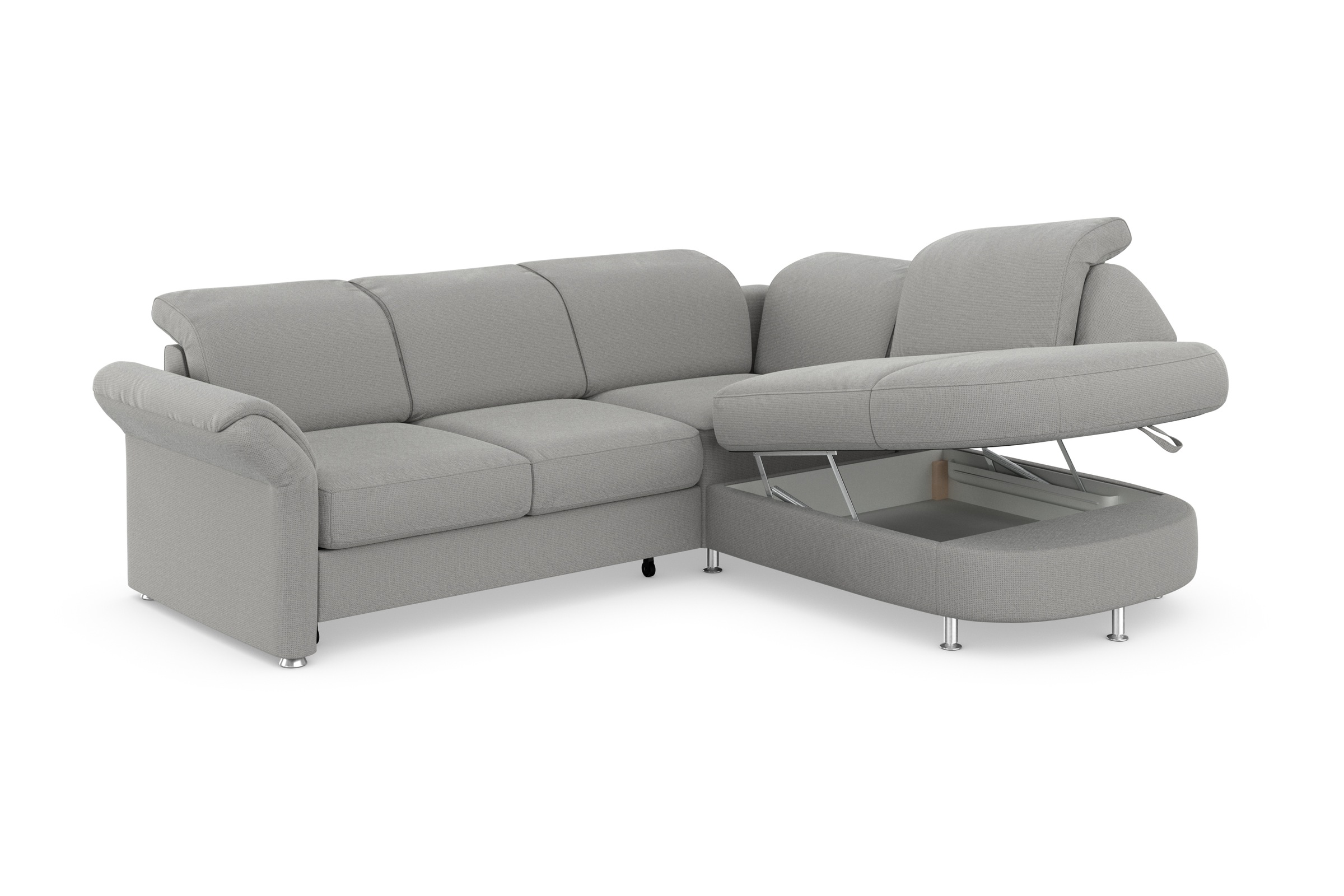 sit&more Ecksofa »Apulia L-Form«, wahlweise Bettfunktion, Bettkasten und Kopf- und Armteilverstellung