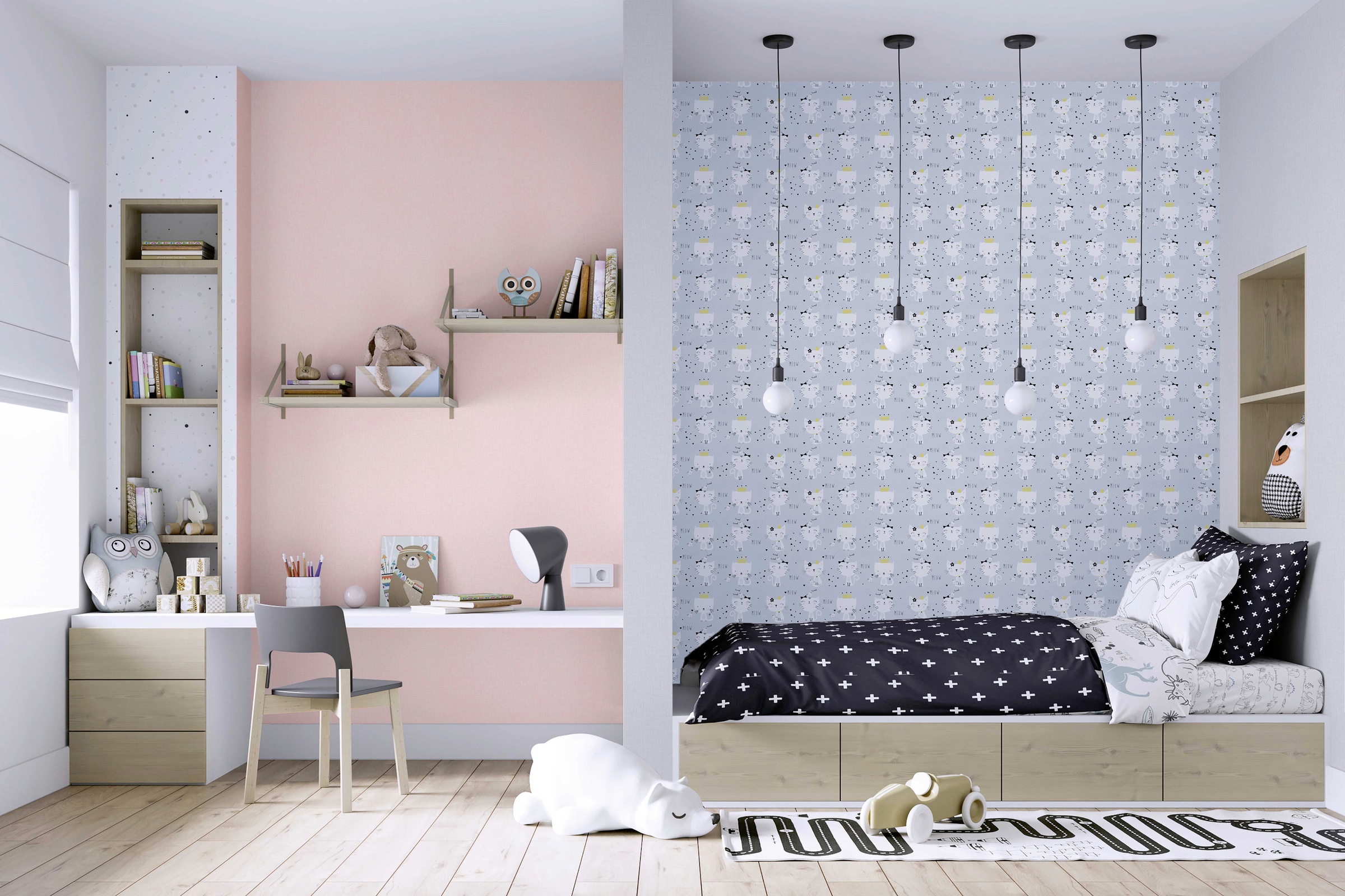 A.S. Création Vliestapete »Little Love«, Motiv-abstrakt-naturalistisch, Kindertapete Tapete Tier Tapeten Kinderzimmer Flur Design Kinderzimmer